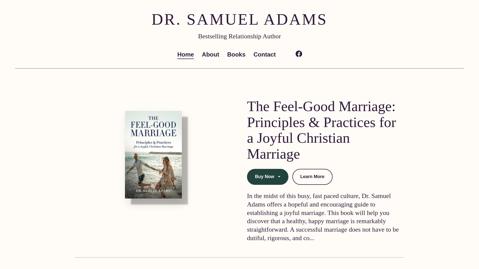website screenshot of https://samueladamsbooks.com/