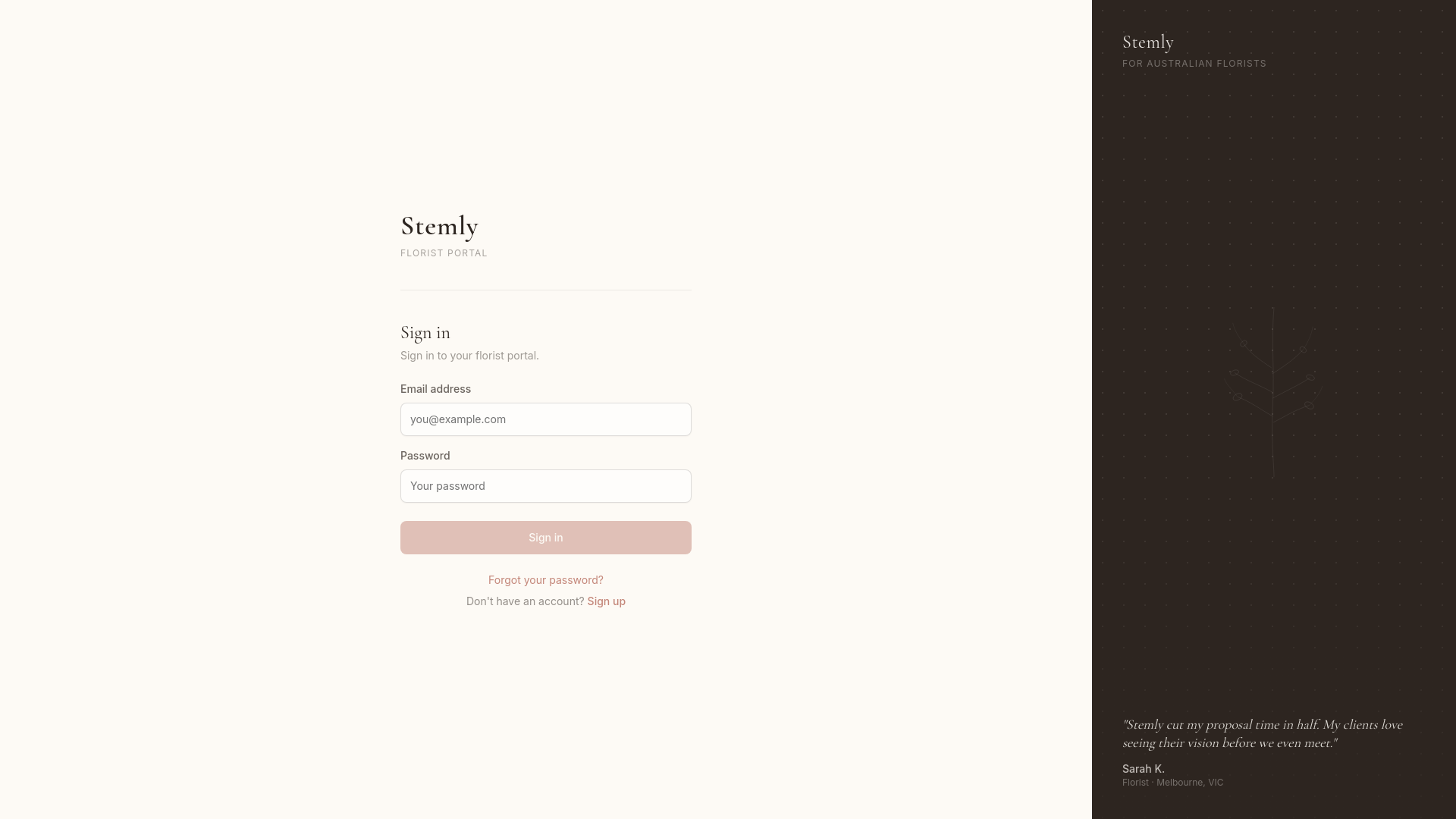 website screenshot of https://stemly.com.au/