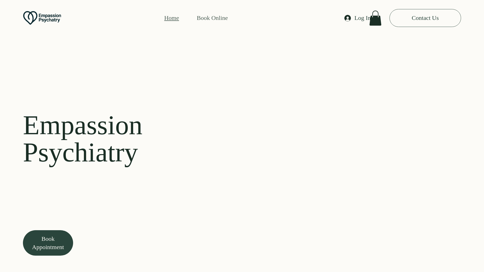 website screenshot of https://empassionpsychiatry.com/