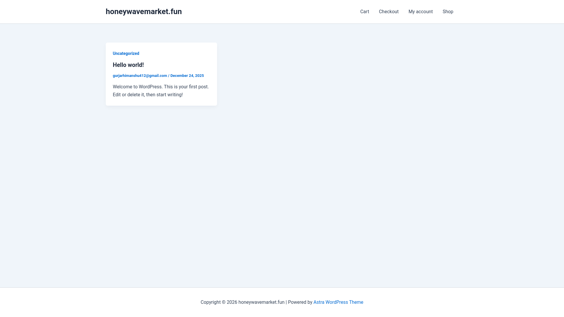 website screenshot of https://honeywavemarket.fun