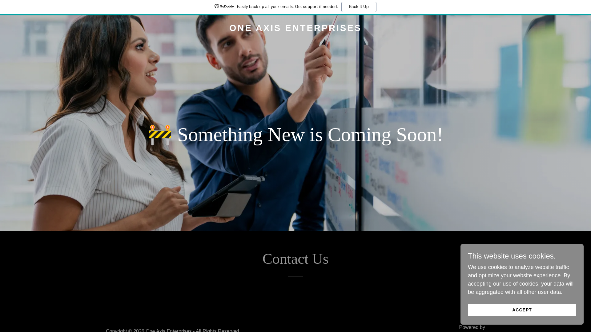 website screenshot of https://oneaxisenterprises.com