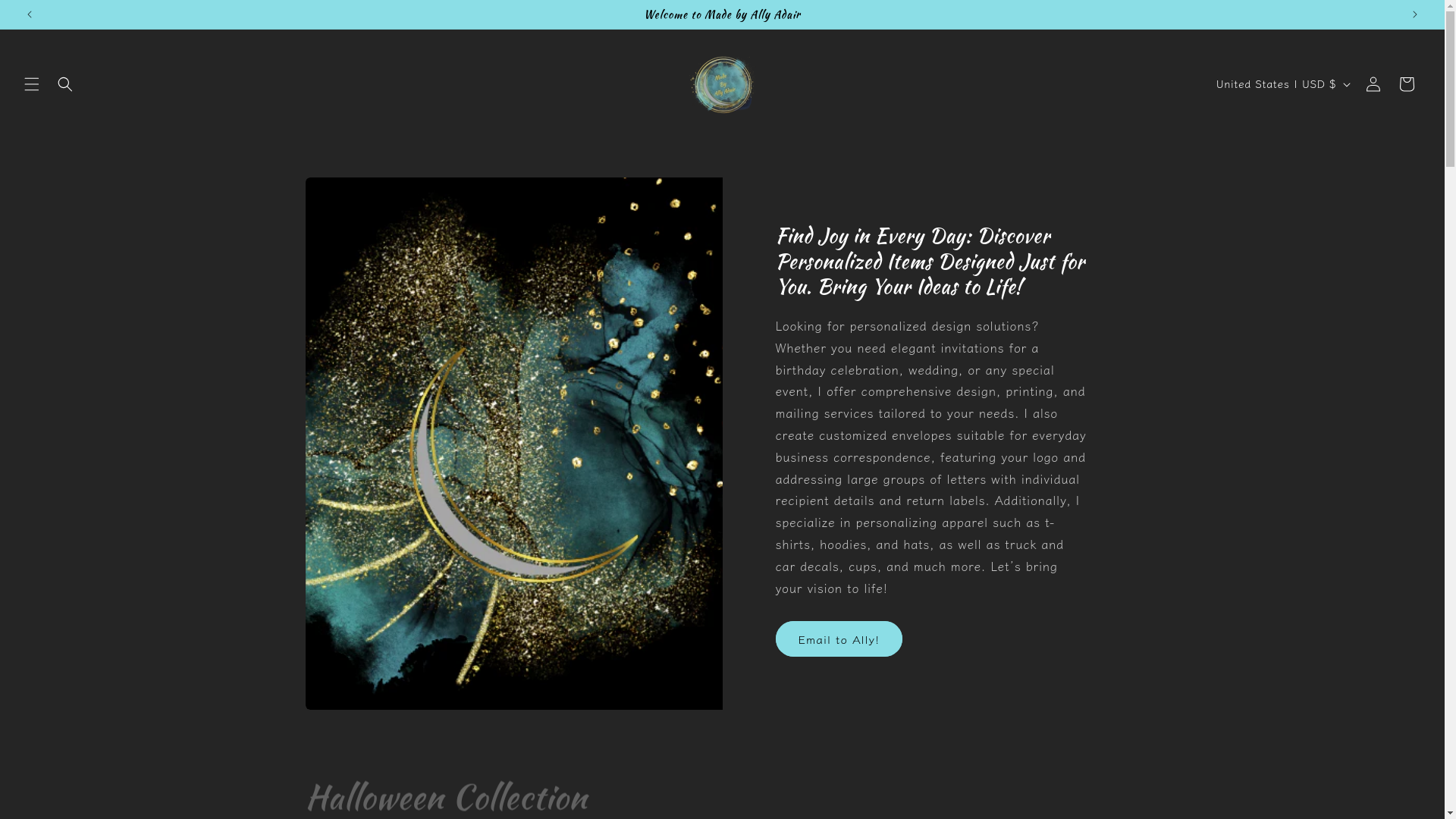 website screenshot of https://adairscozycreations.com/