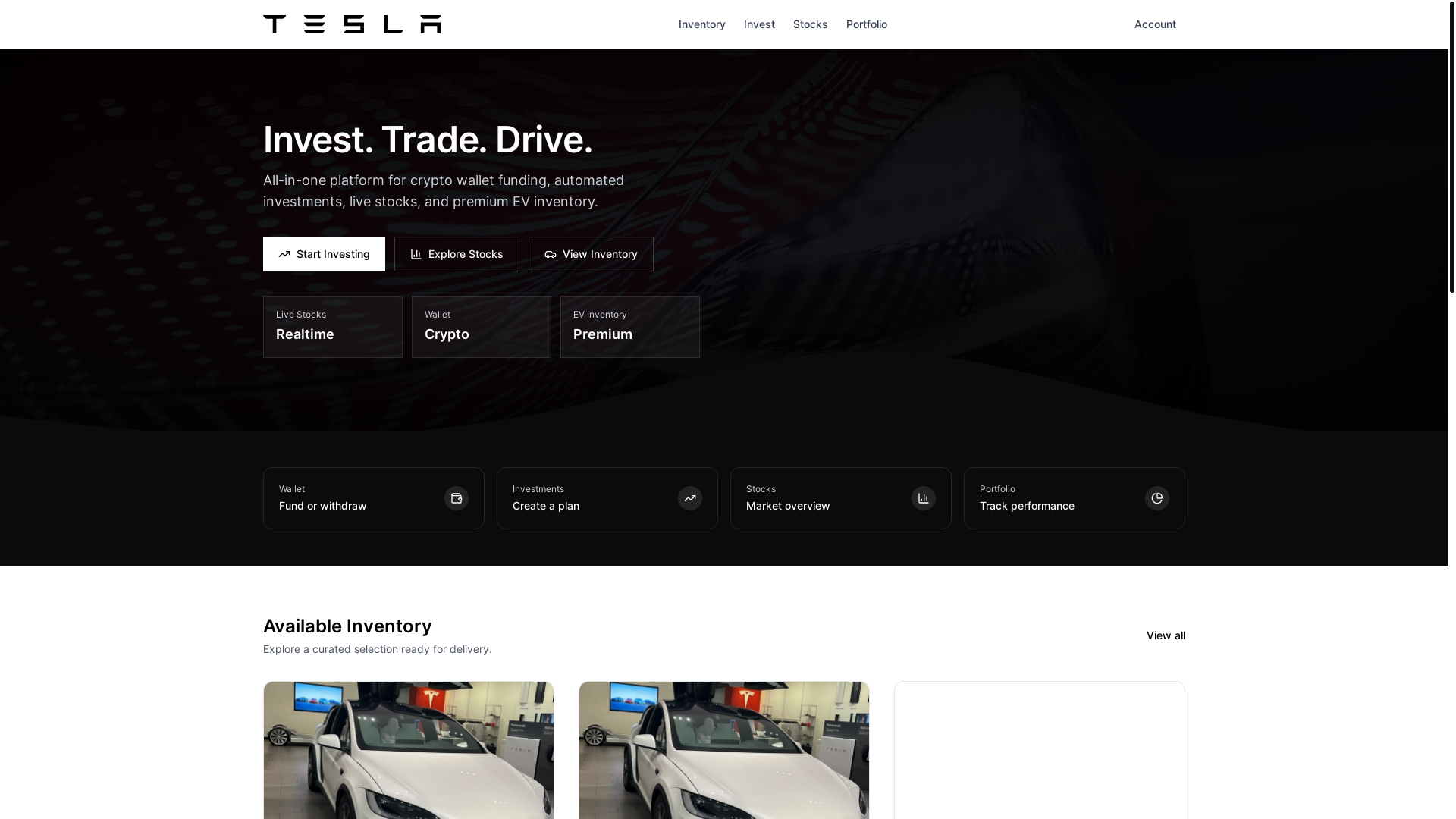 website screenshot of https://teslaapexequity.online/