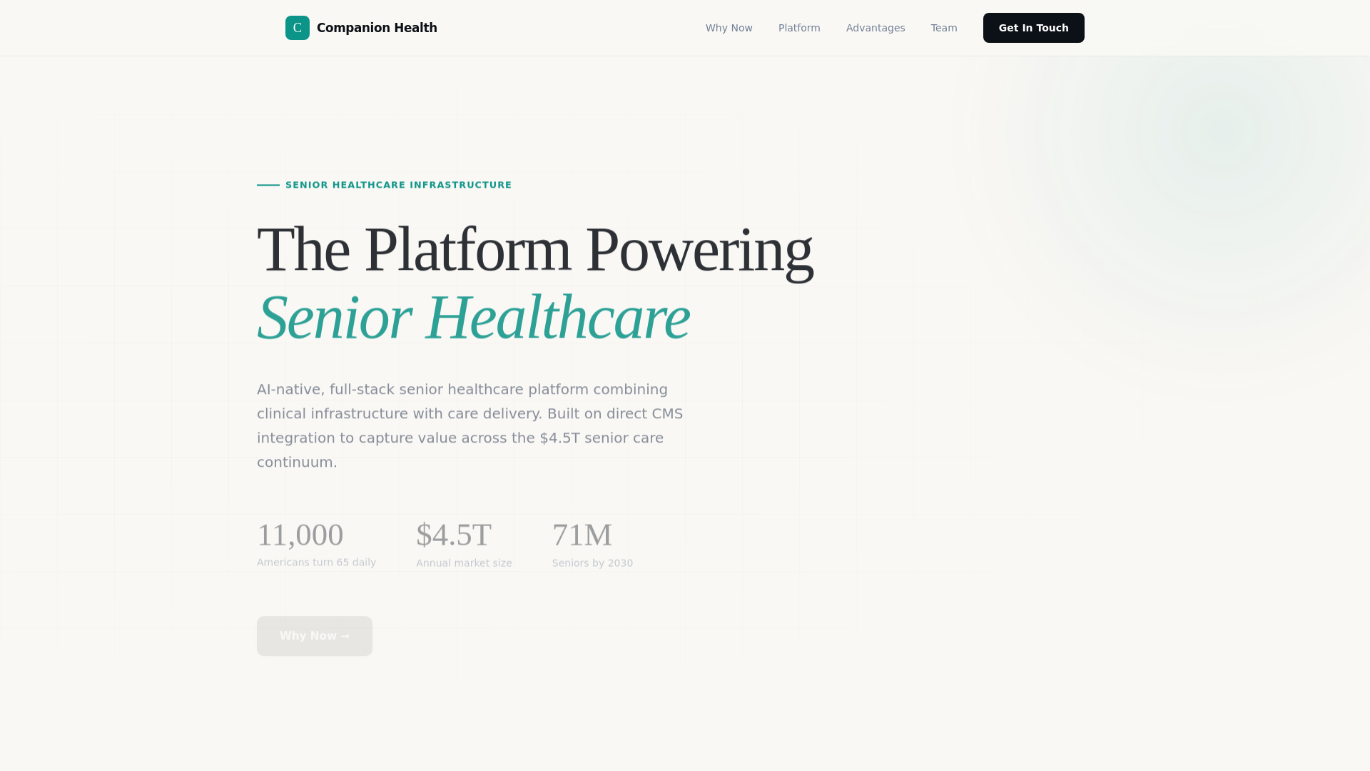 website screenshot of https://investorlanding.pages.dev/