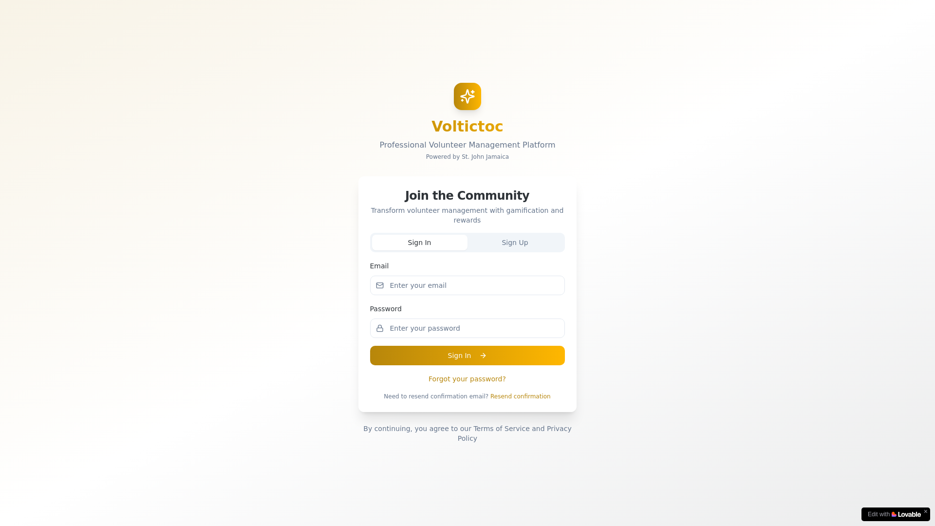 website screenshot of https://voltictoc.live/