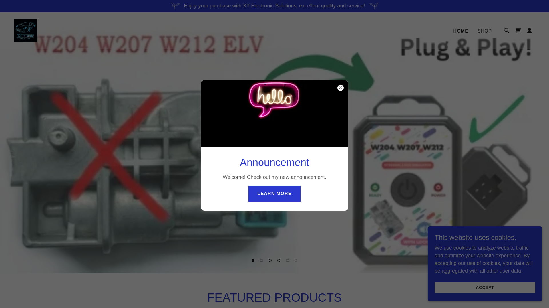 website screenshot of https://xyelectronicsolutions.info/