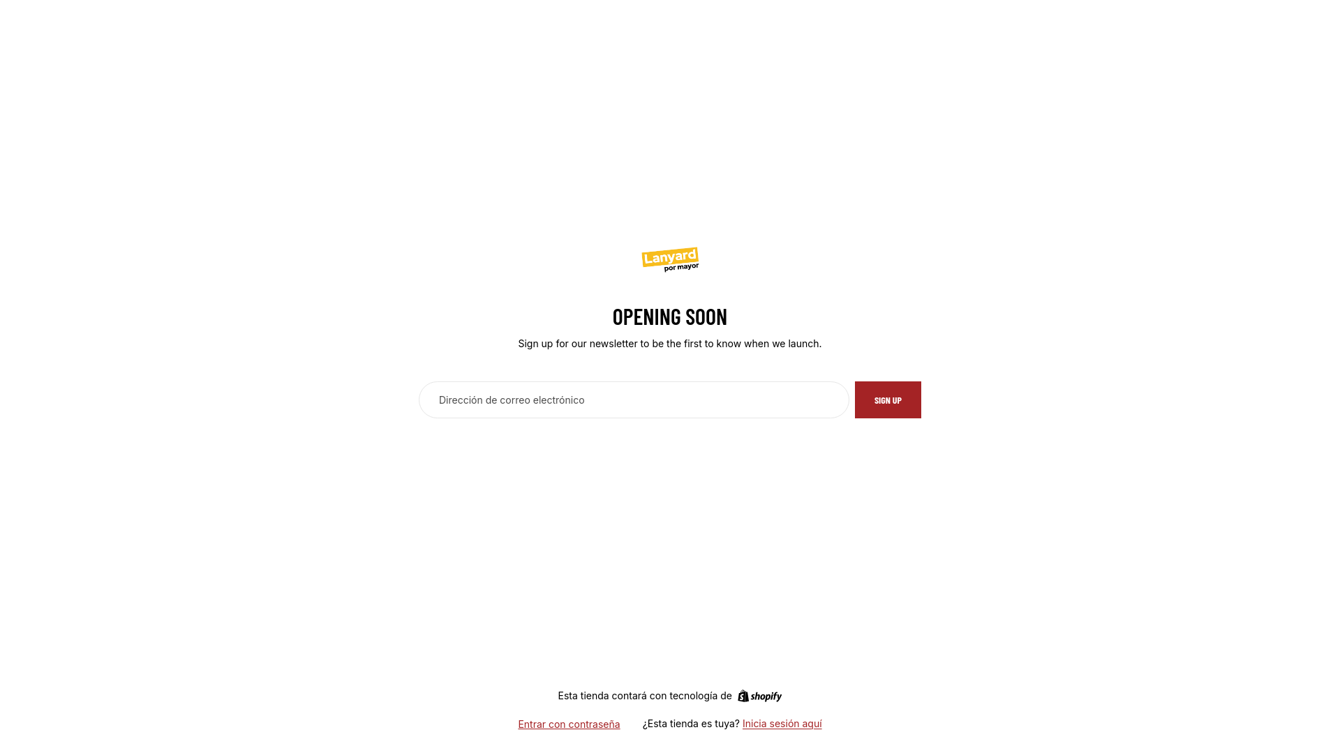 website screenshot of https://lanyardspormayor.cl/