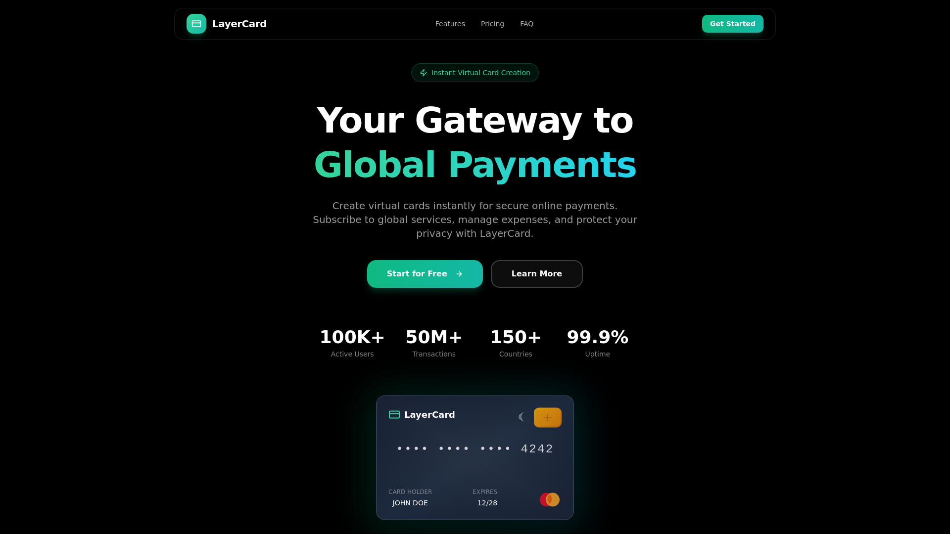 website screenshot of https://bluehaven.global/