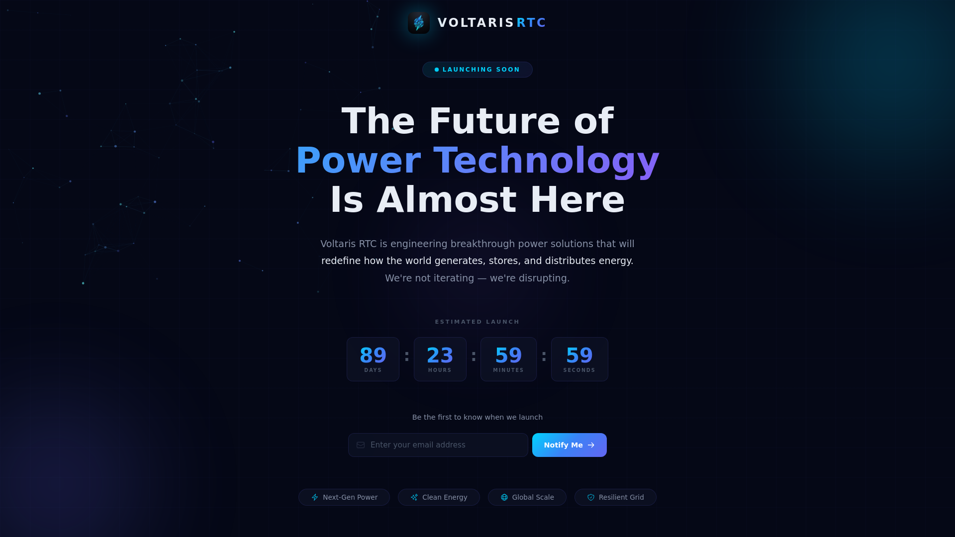 website screenshot of https://voltarisrtc.com/