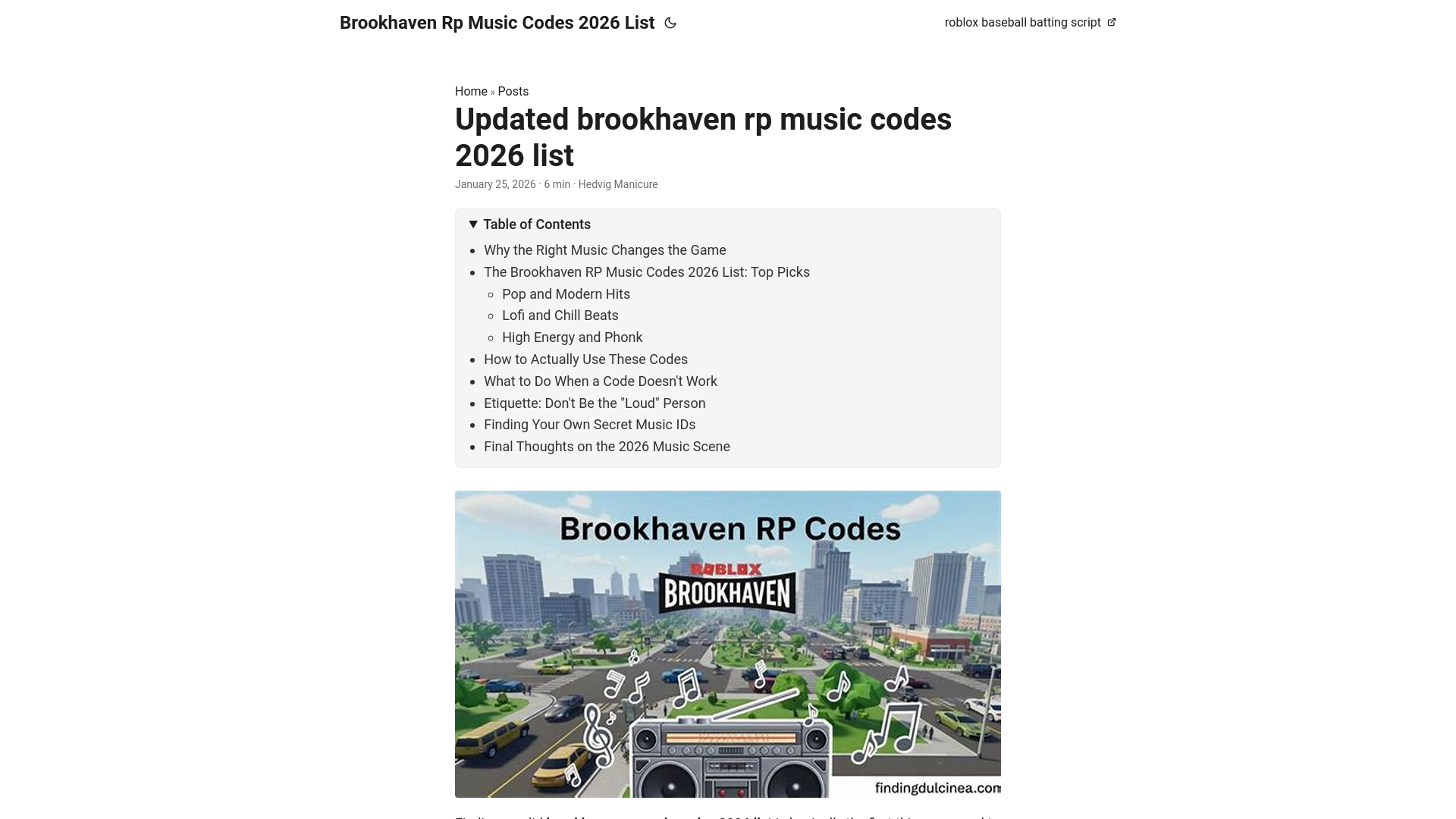 website screenshot of https://brookhaven-rp-music-codes-2026-list.pages.dev/