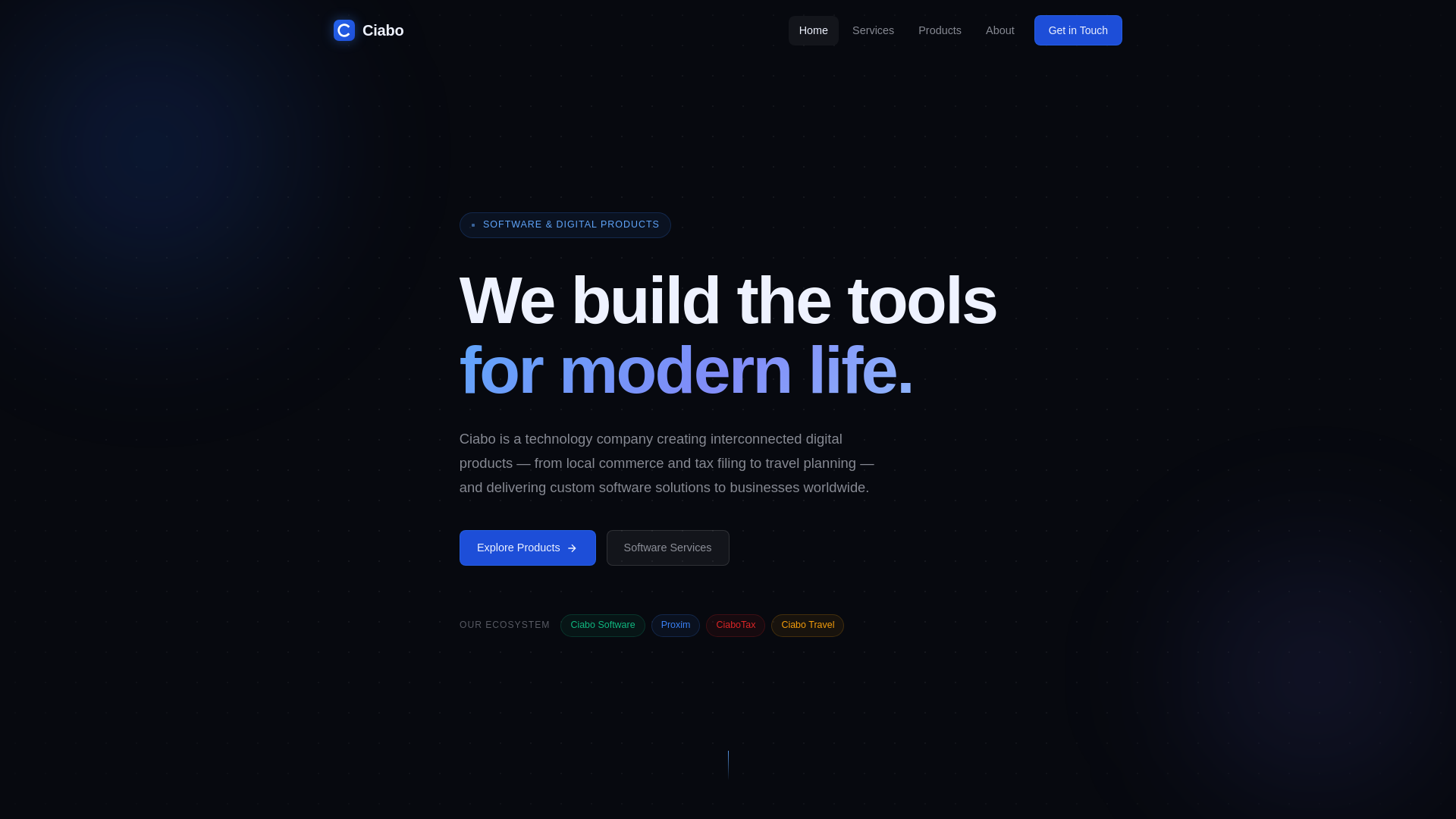 website screenshot of https://ciabo-landing.pages.dev/