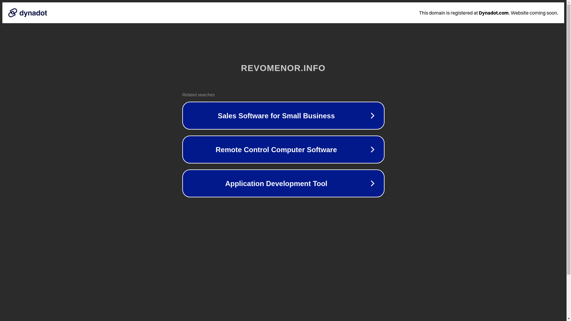 website screenshot of https://revomenor.info/