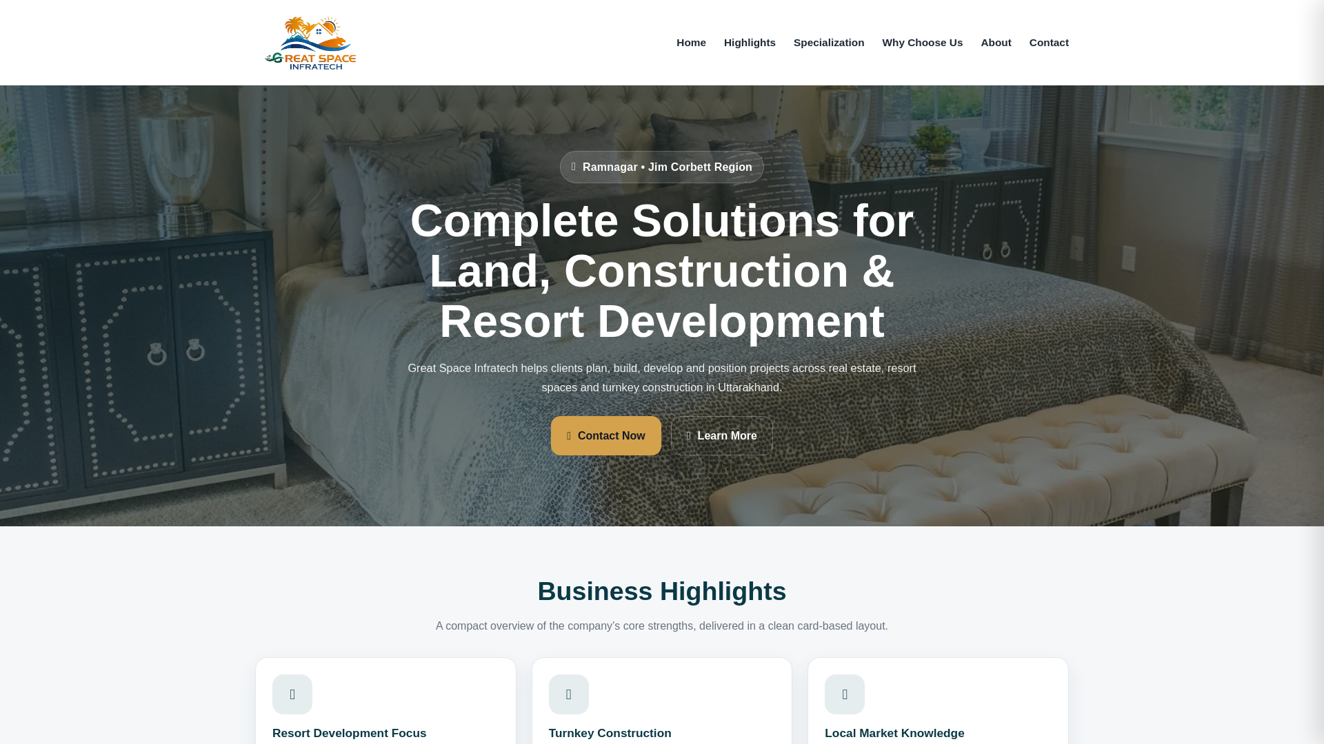 website screenshot of https://greatspaceinfratech.pages.dev/