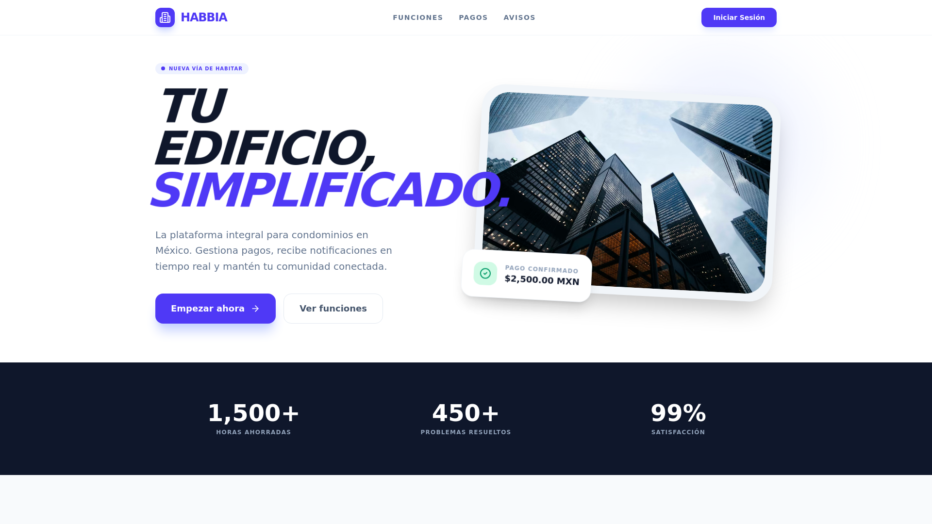 website screenshot of https://habbia.mx/