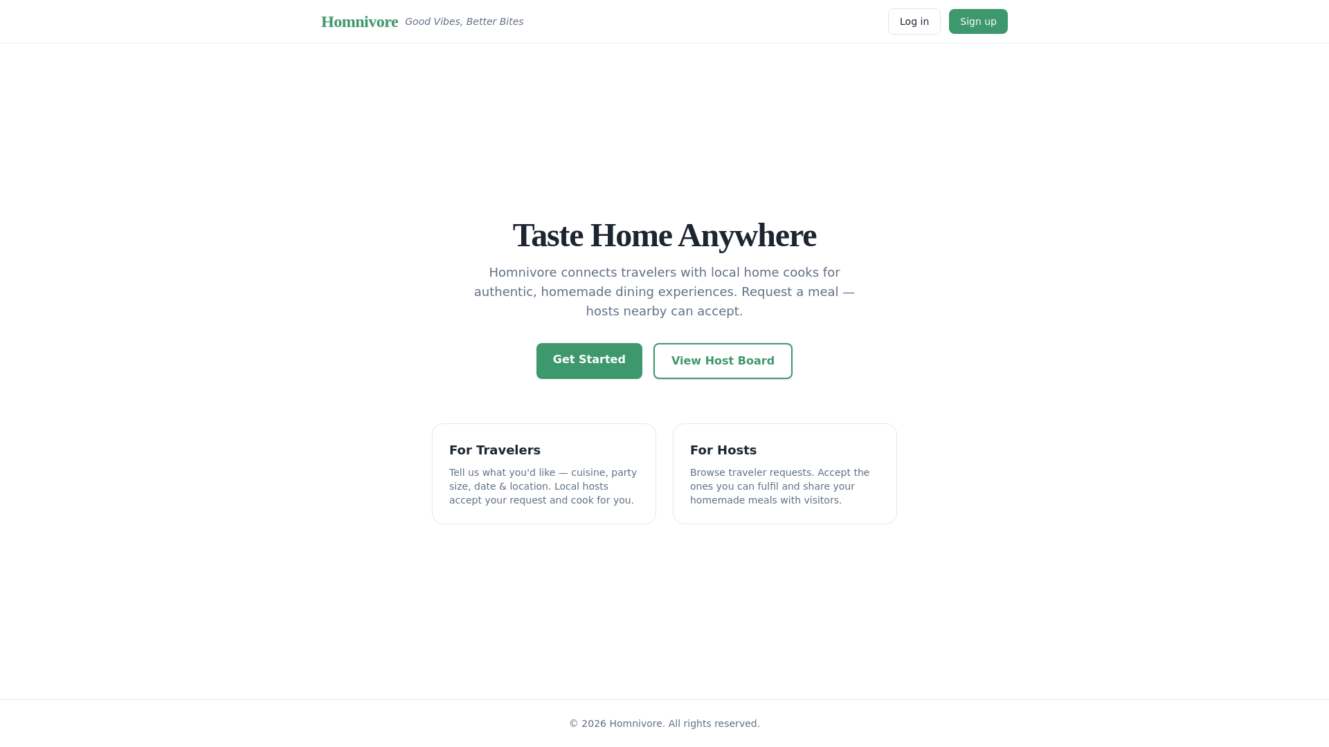 website screenshot of https://homnivores.com