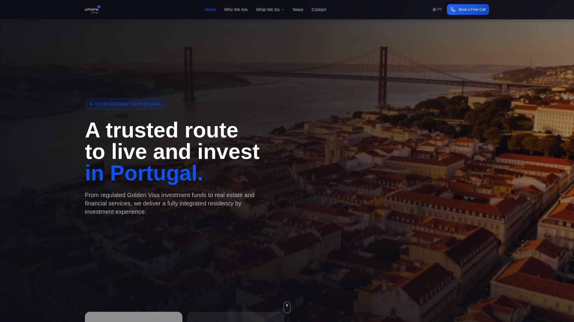 website screenshot of https://urgatewaytoportugal.com/