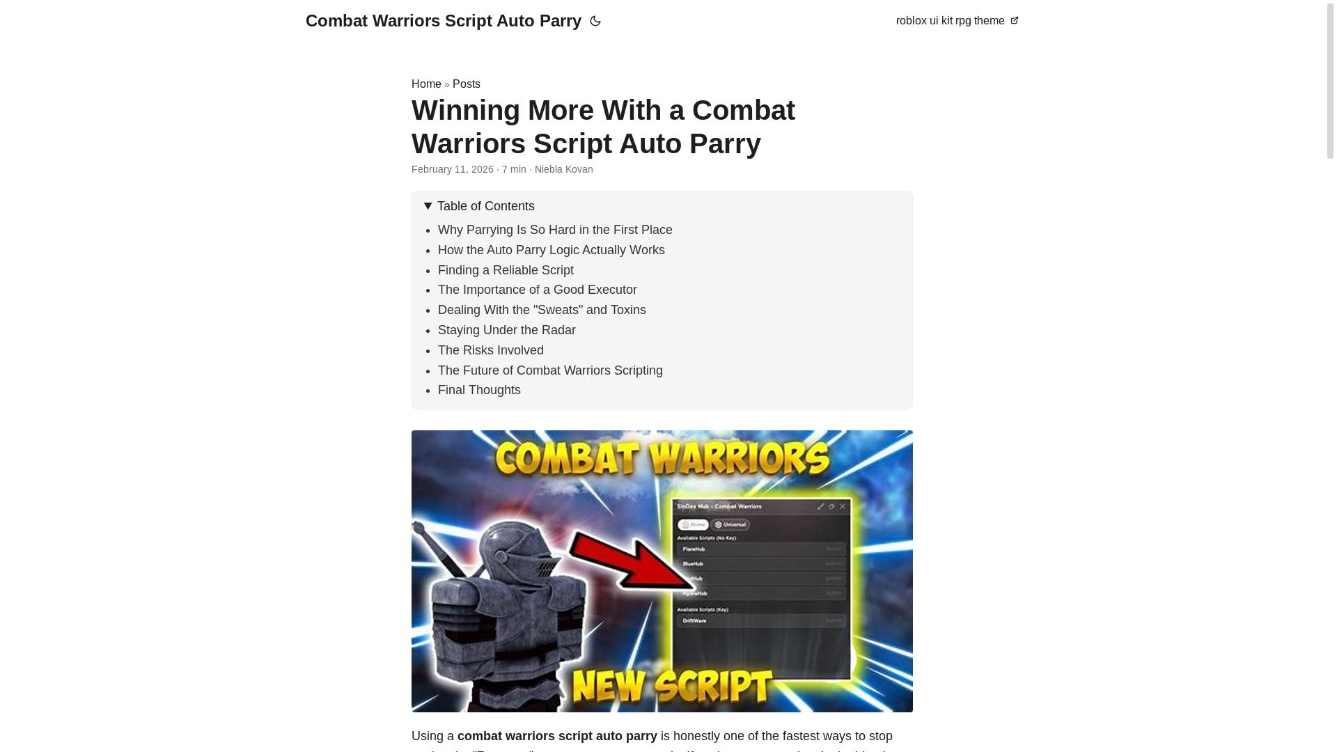 website screenshot of https://combat-warriors-script-auto-parry.pages.dev/