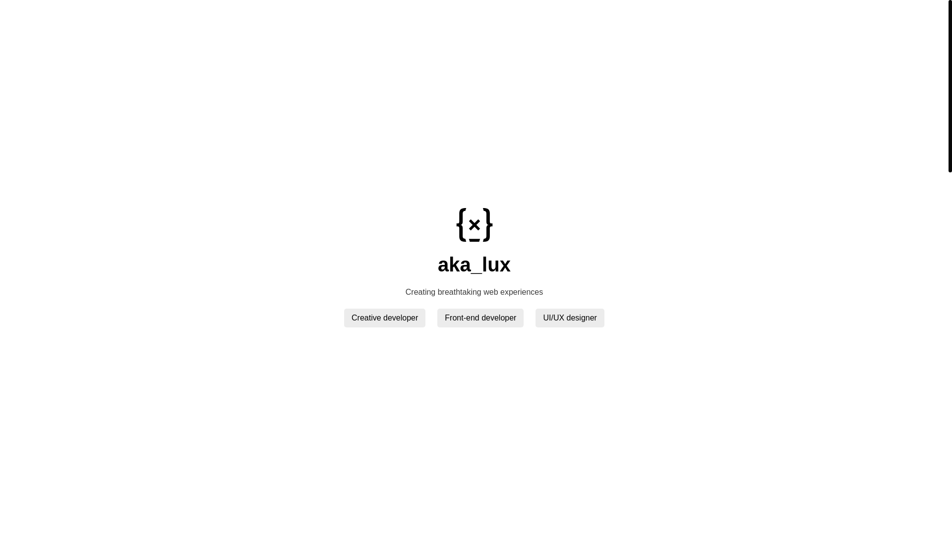 website screenshot of https://aka-lux.dev/