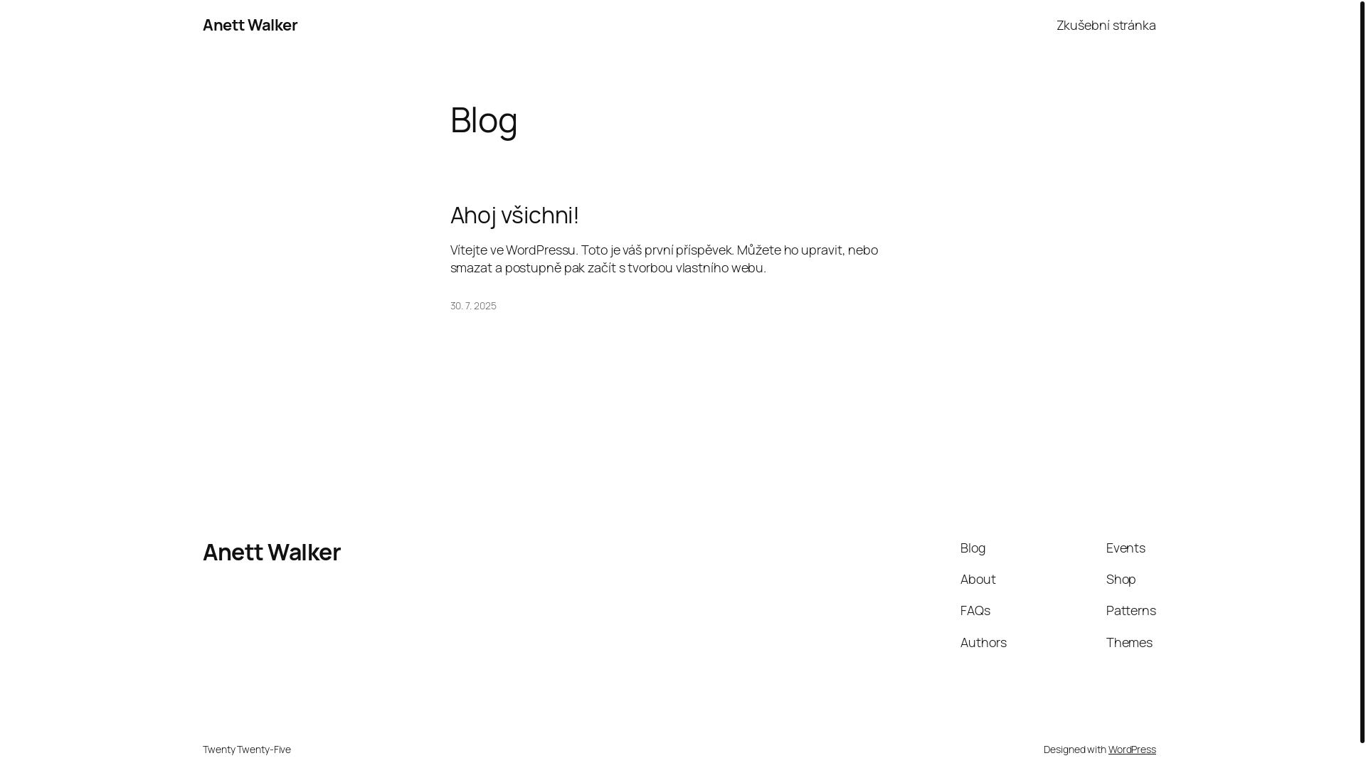 website screenshot of https://anettwalker.com/