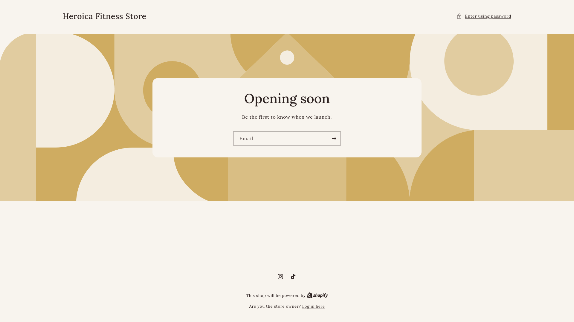 website screenshot of https://heroica.shopping/