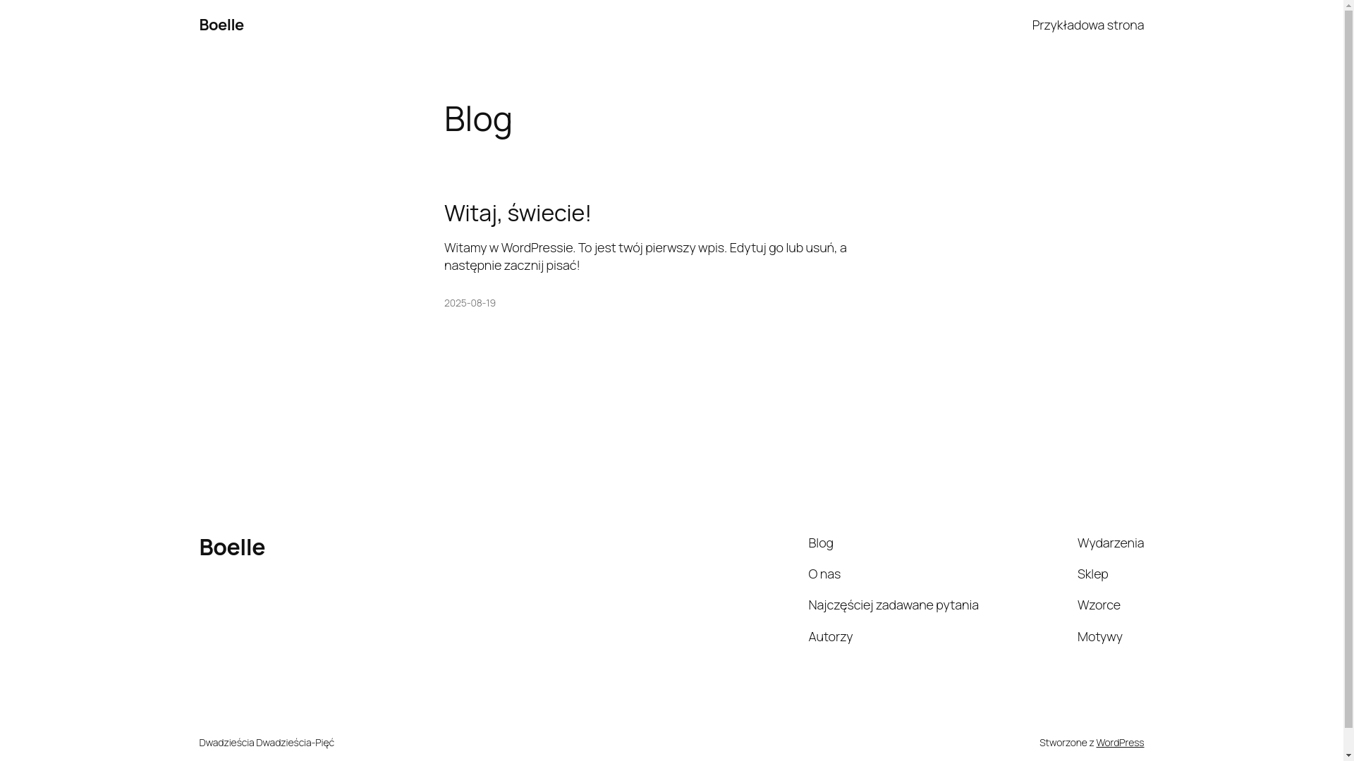 website screenshot of https://boelle.pl/