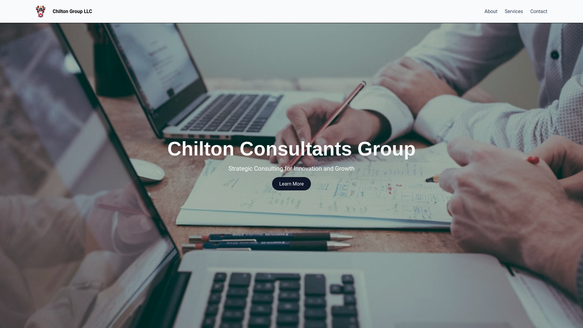 website screenshot of https://chiltonconsultants.group