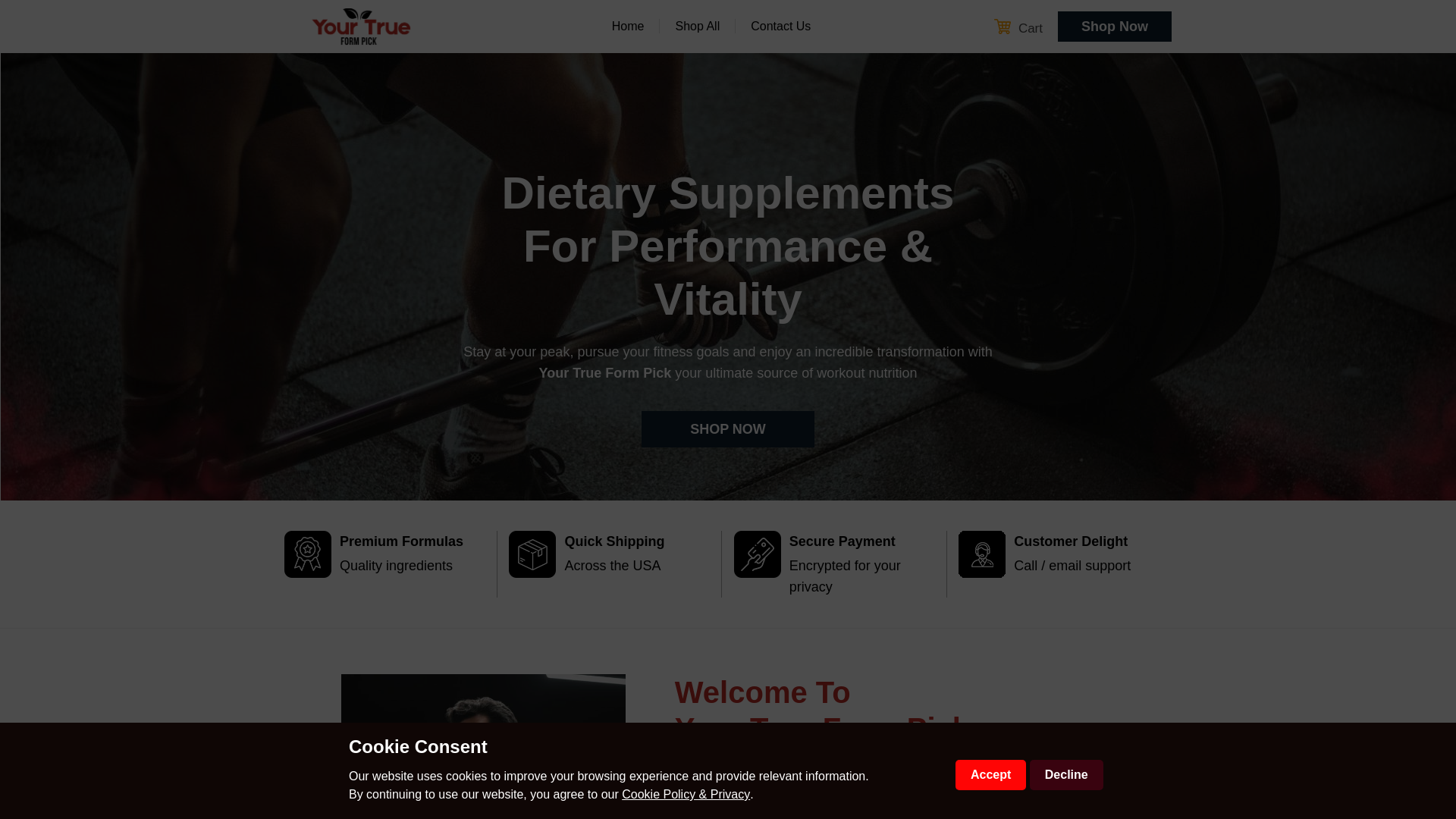 website screenshot of https://yourtrueformpick.com/