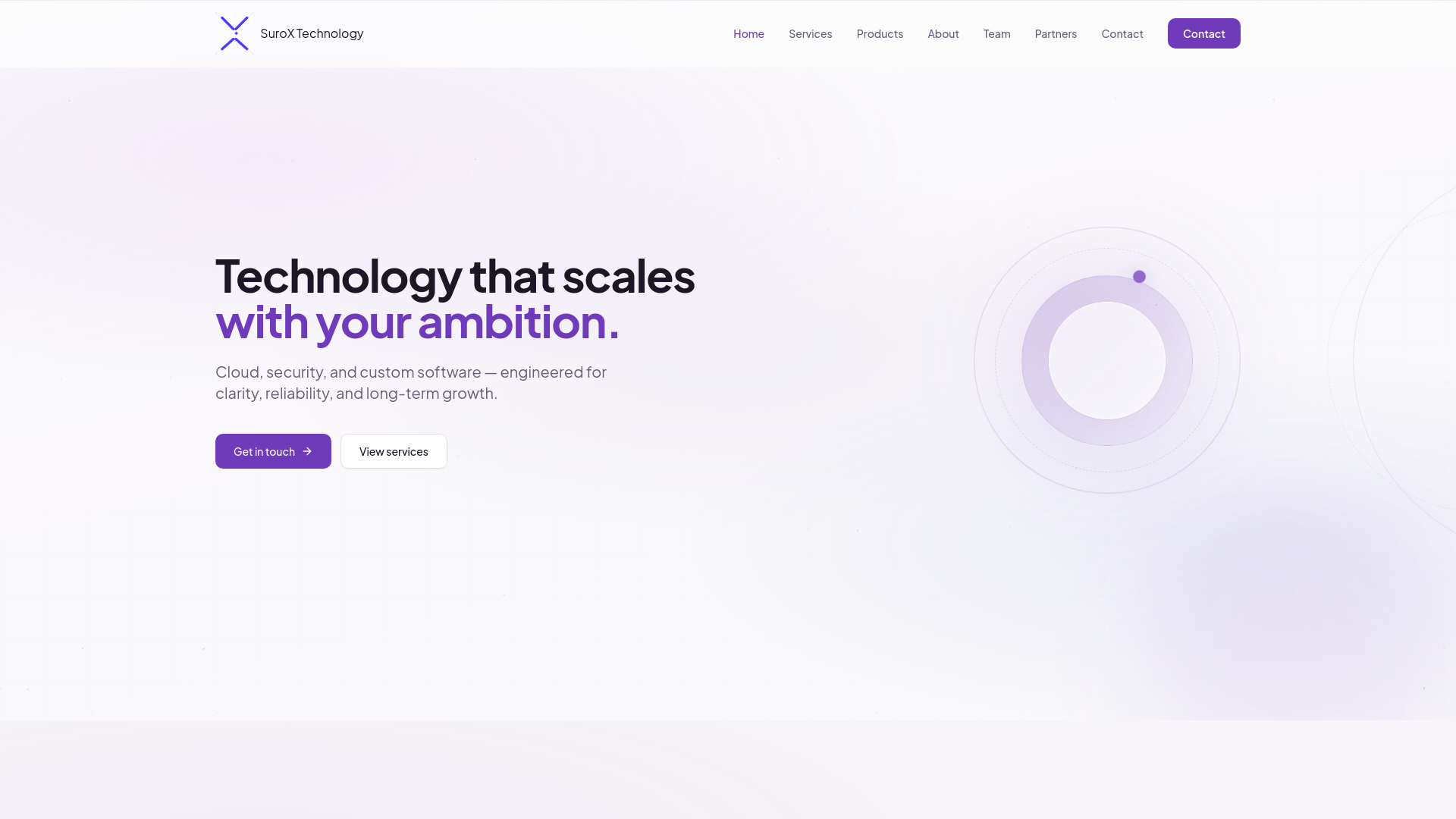 website screenshot of https://suroxtec.com/
