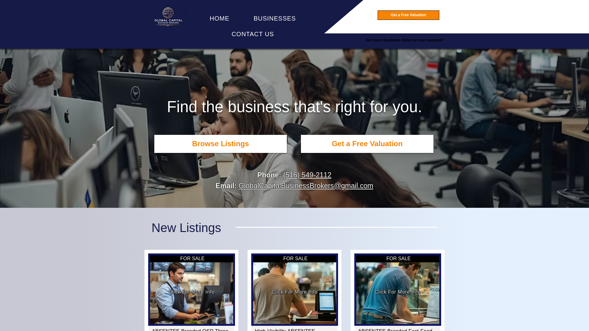 website screenshot of https://globalcapitalacquisitionadvisors.com/