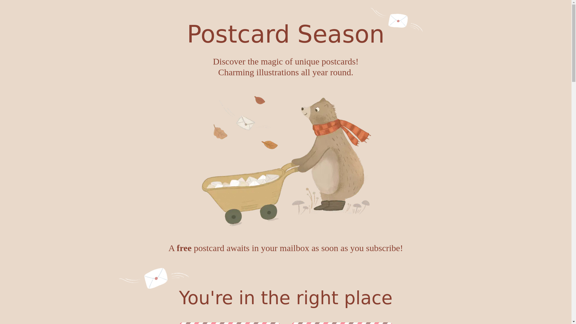 website screenshot of https://postcardseason.pages.dev/