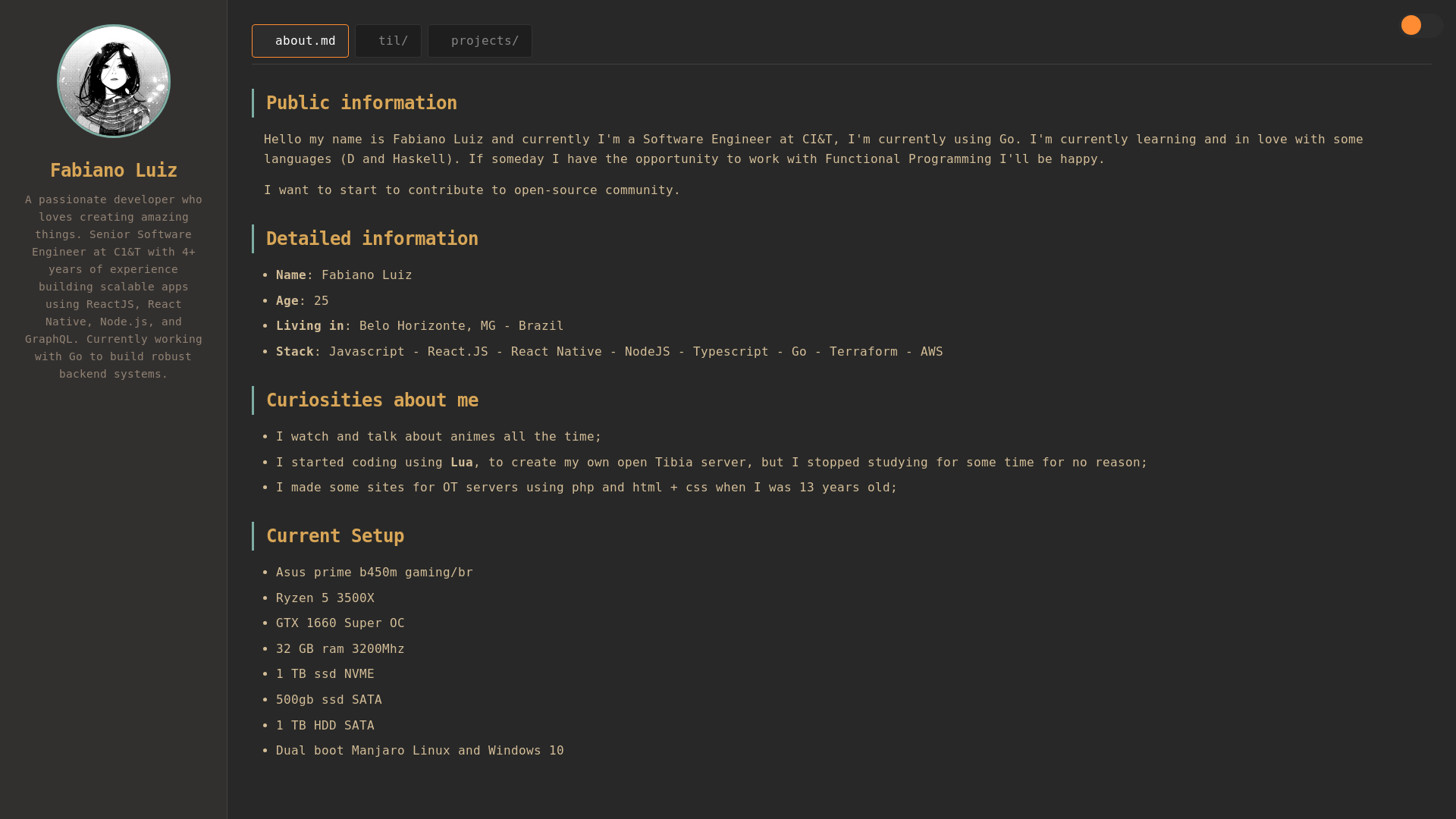 website screenshot of https://fabiano-dev.pages.dev/