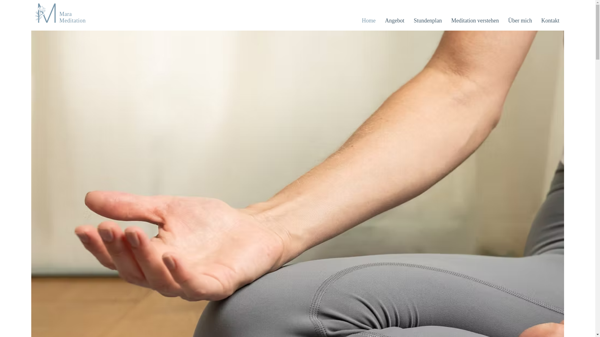 website screenshot of https://mara-meditation.ch/