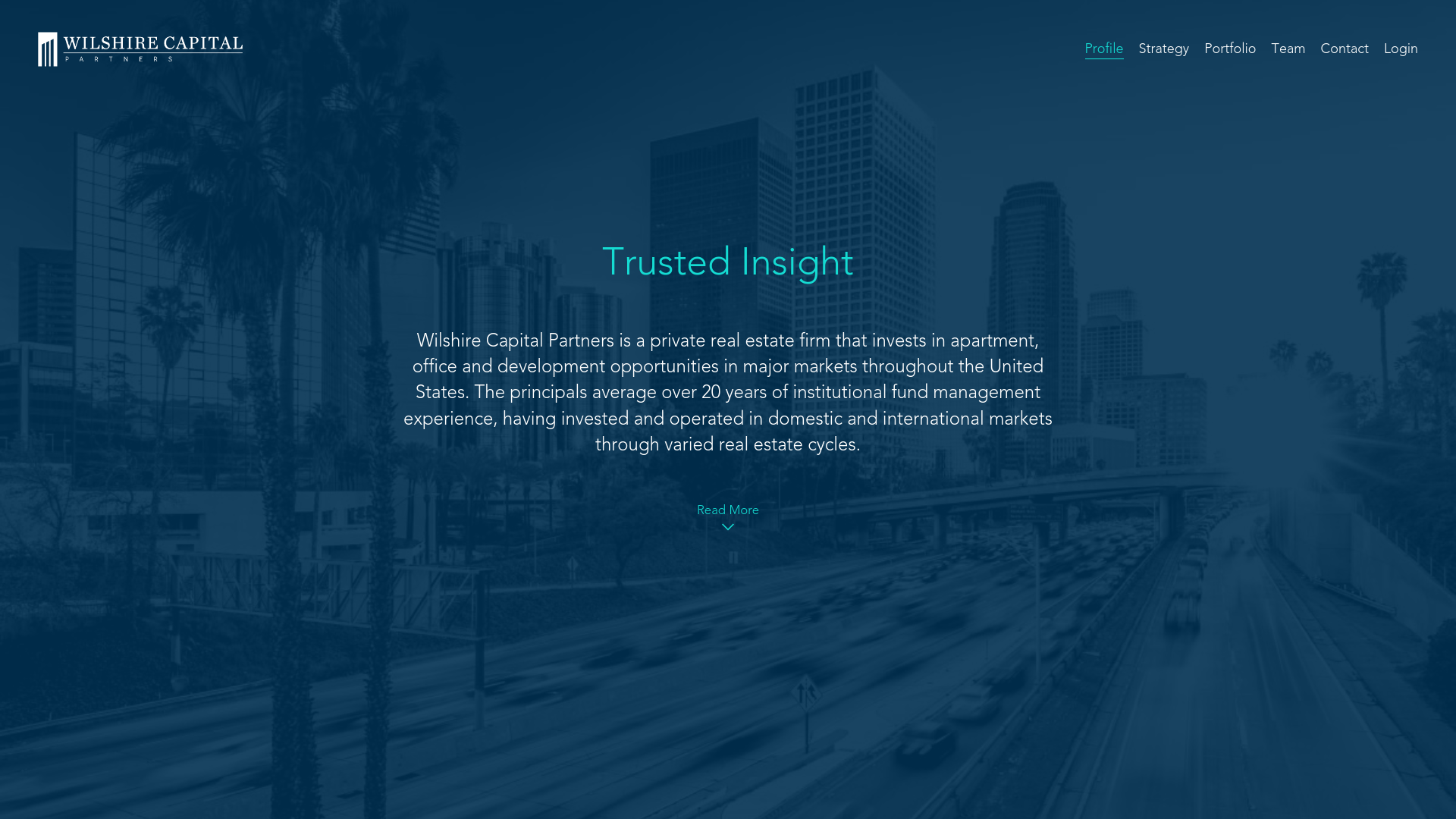 website screenshot of http://www.wilshirecapital.com/