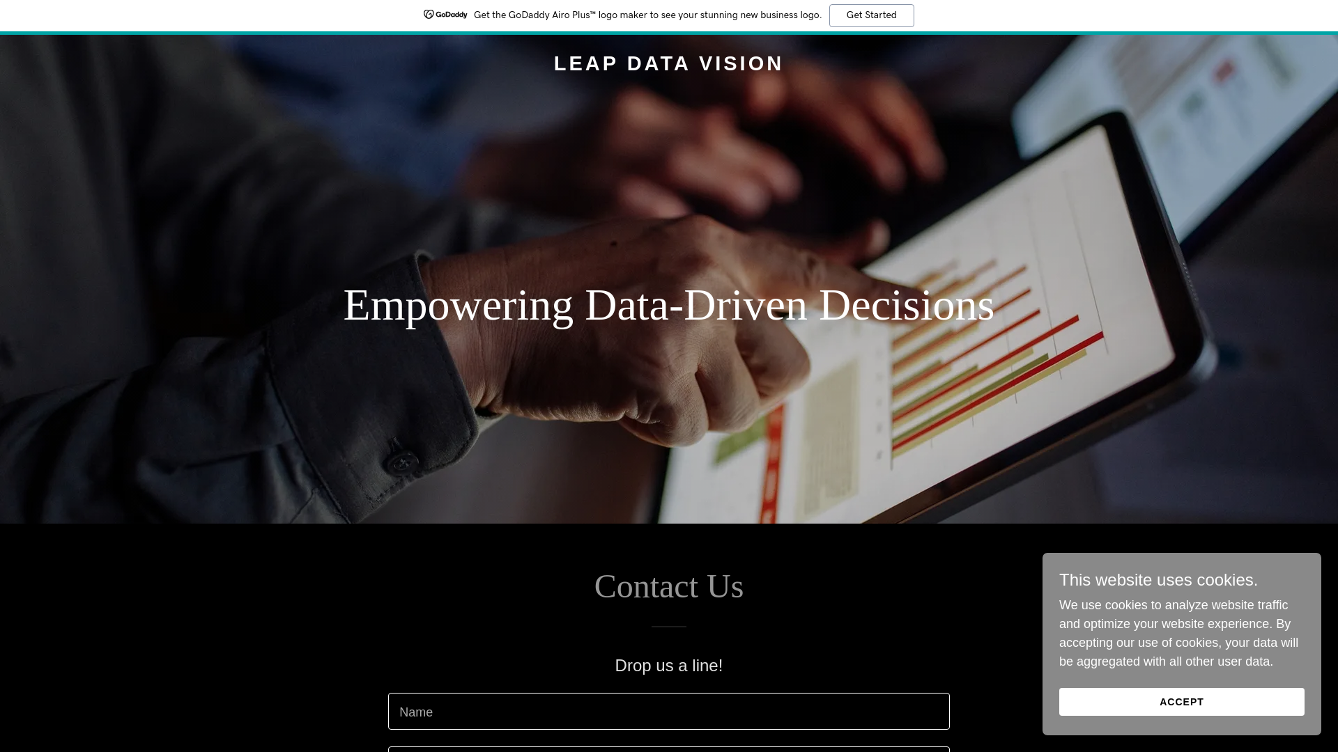 website screenshot of https://leapdatavision.com/
