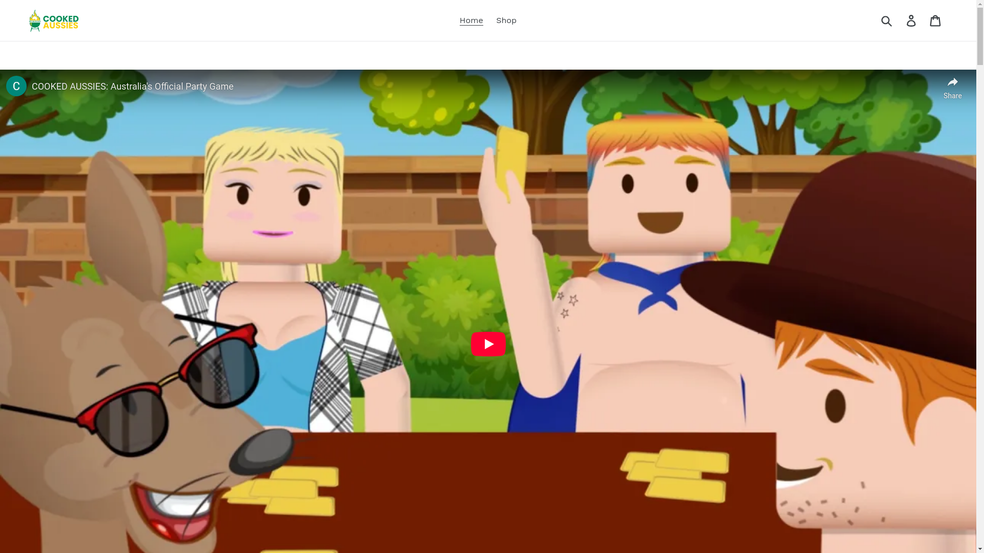 website screenshot of https://cookedaussies.online/