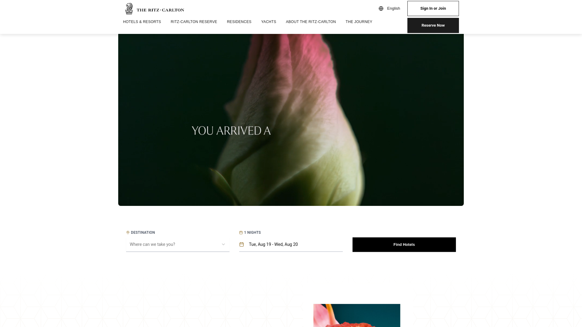 website screenshot of https://carlritztravel.online