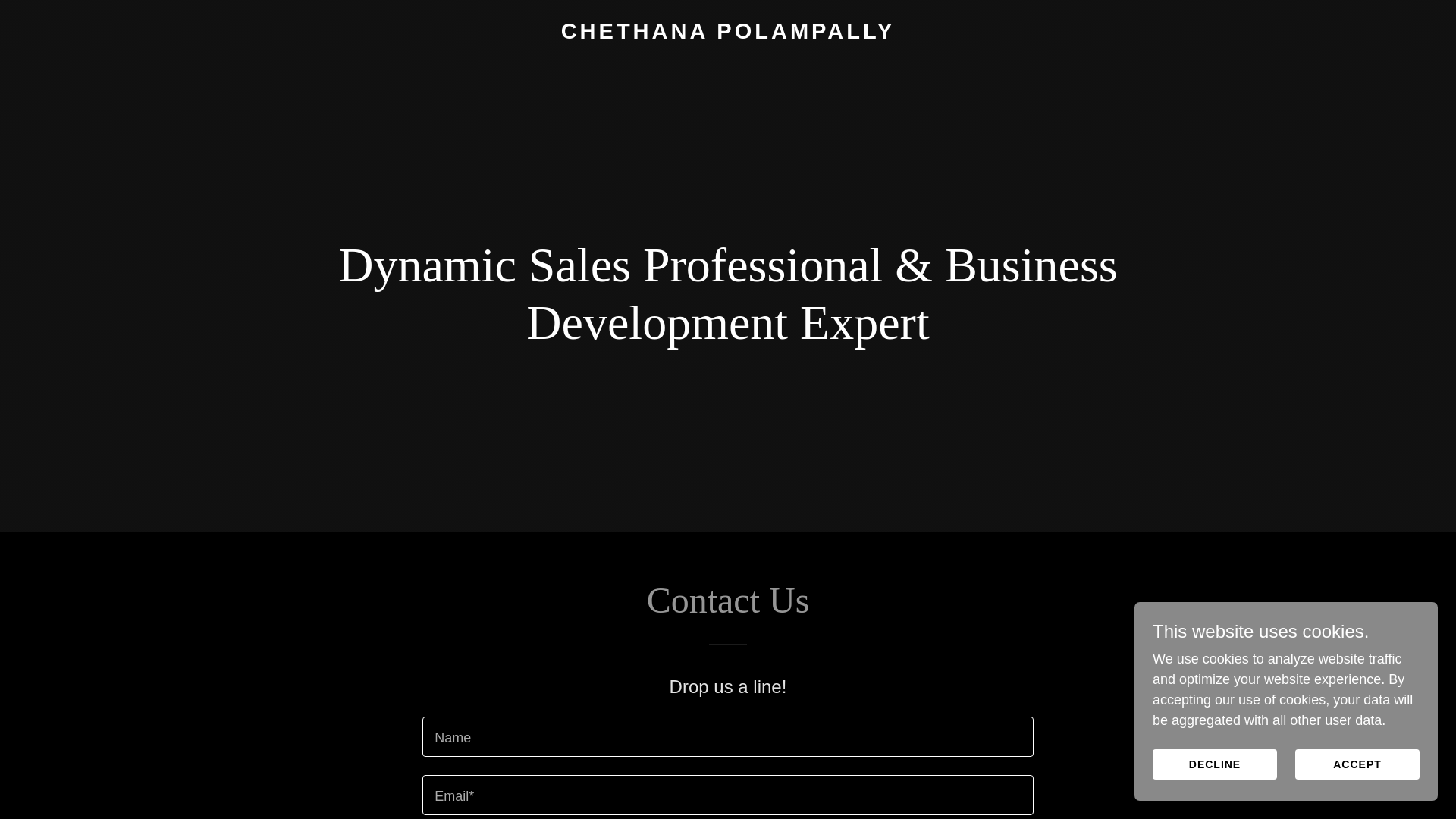 website screenshot of https://chethanapolampally.co.uk