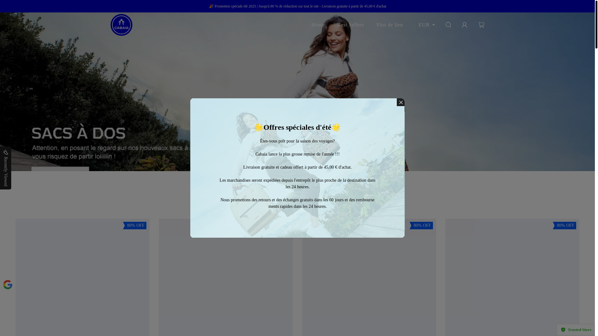 website screenshot of https://cabaiasales.club/