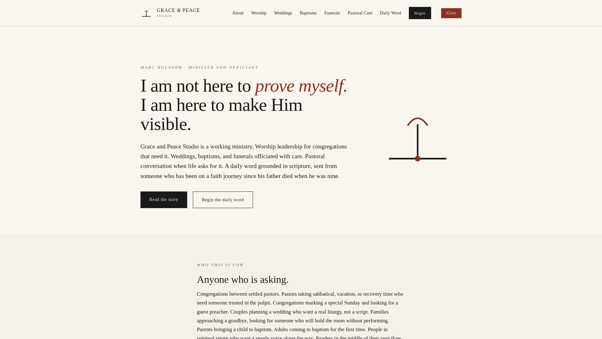 website screenshot of https://graceandpeacestudio.com/