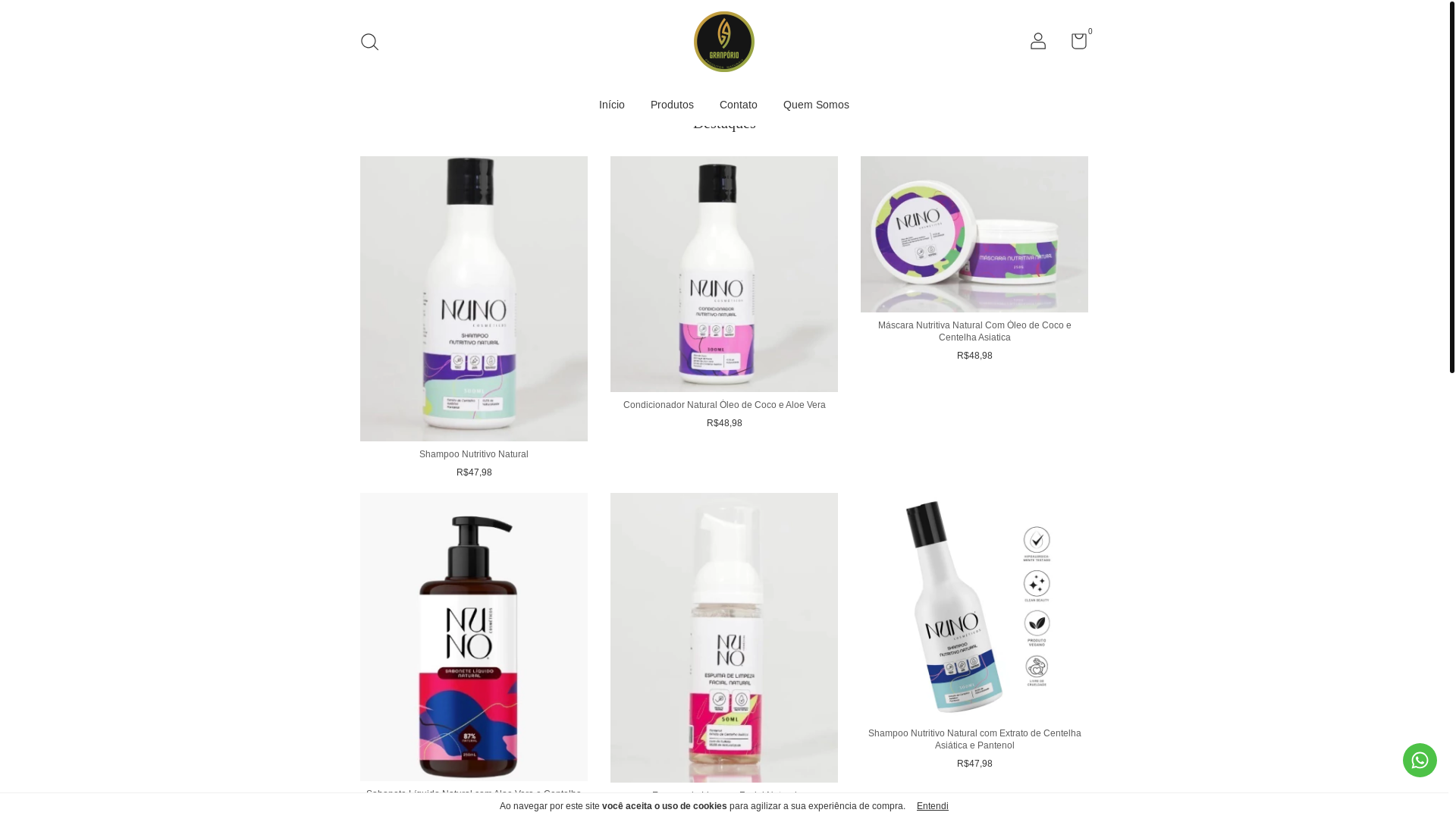website screenshot of https://granporio.com.br/