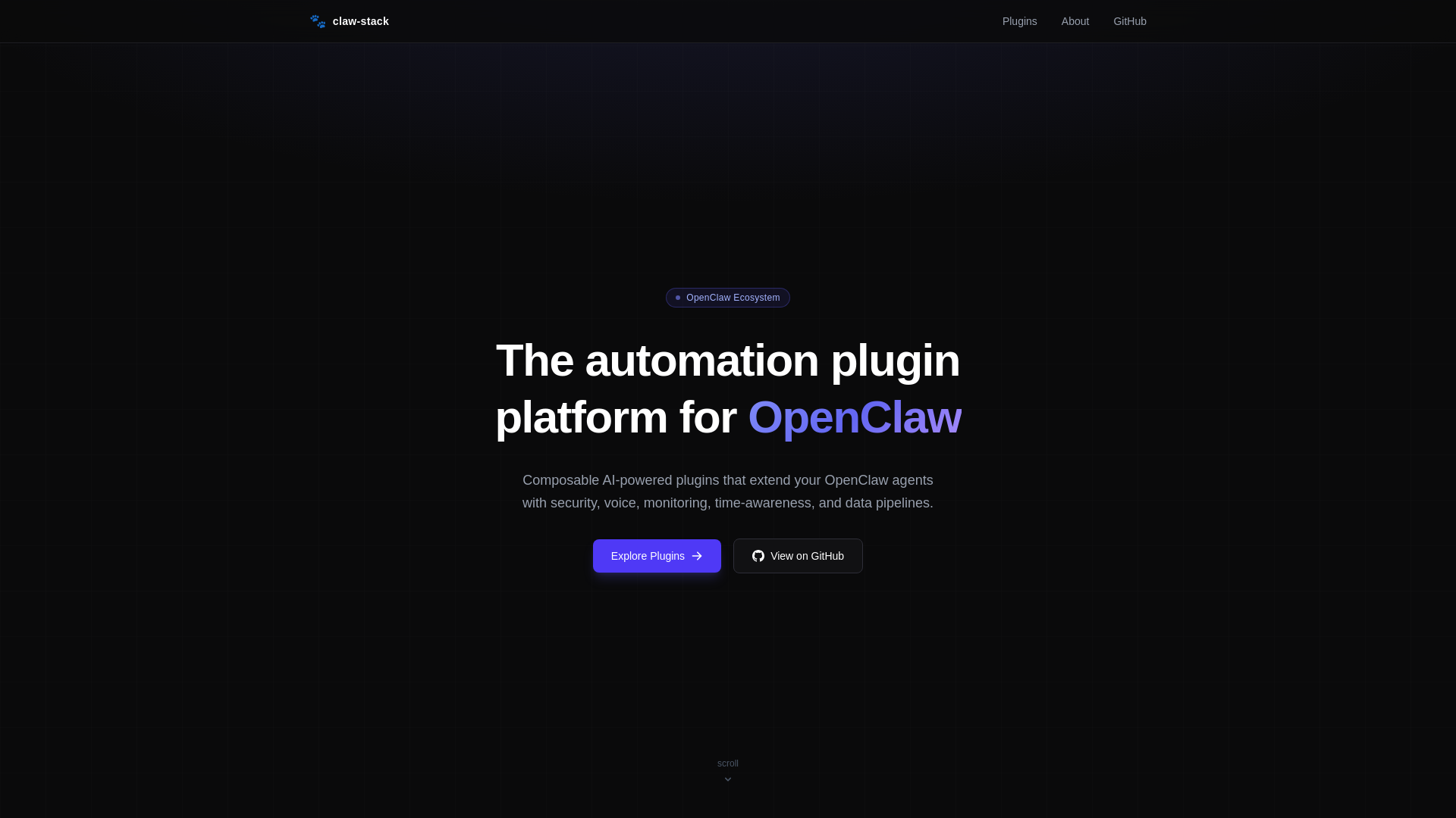 website screenshot of https://claw-stack.pages.dev/