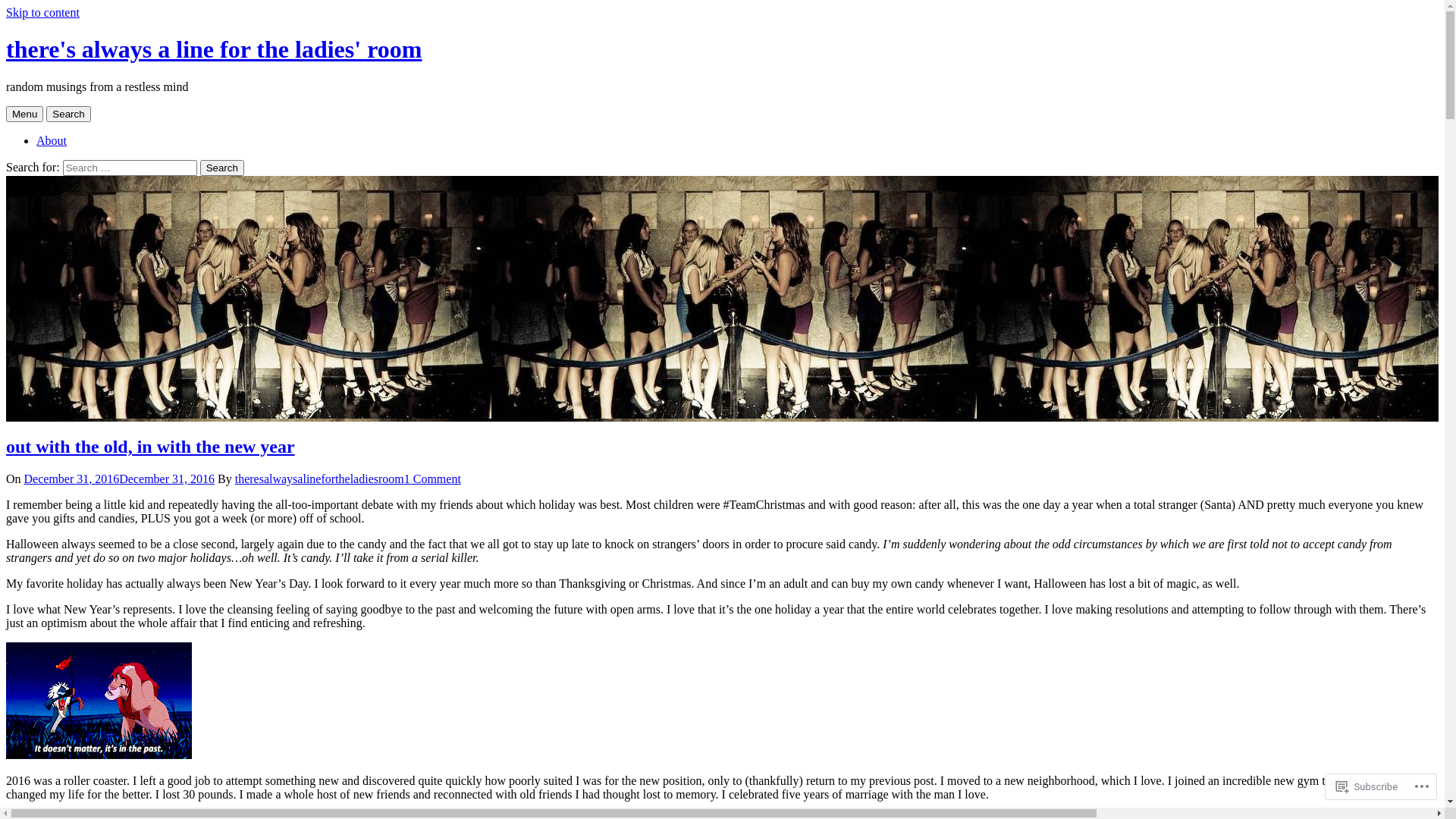 website screenshot of https://theresalwaysalinefortheladiesroom.com/