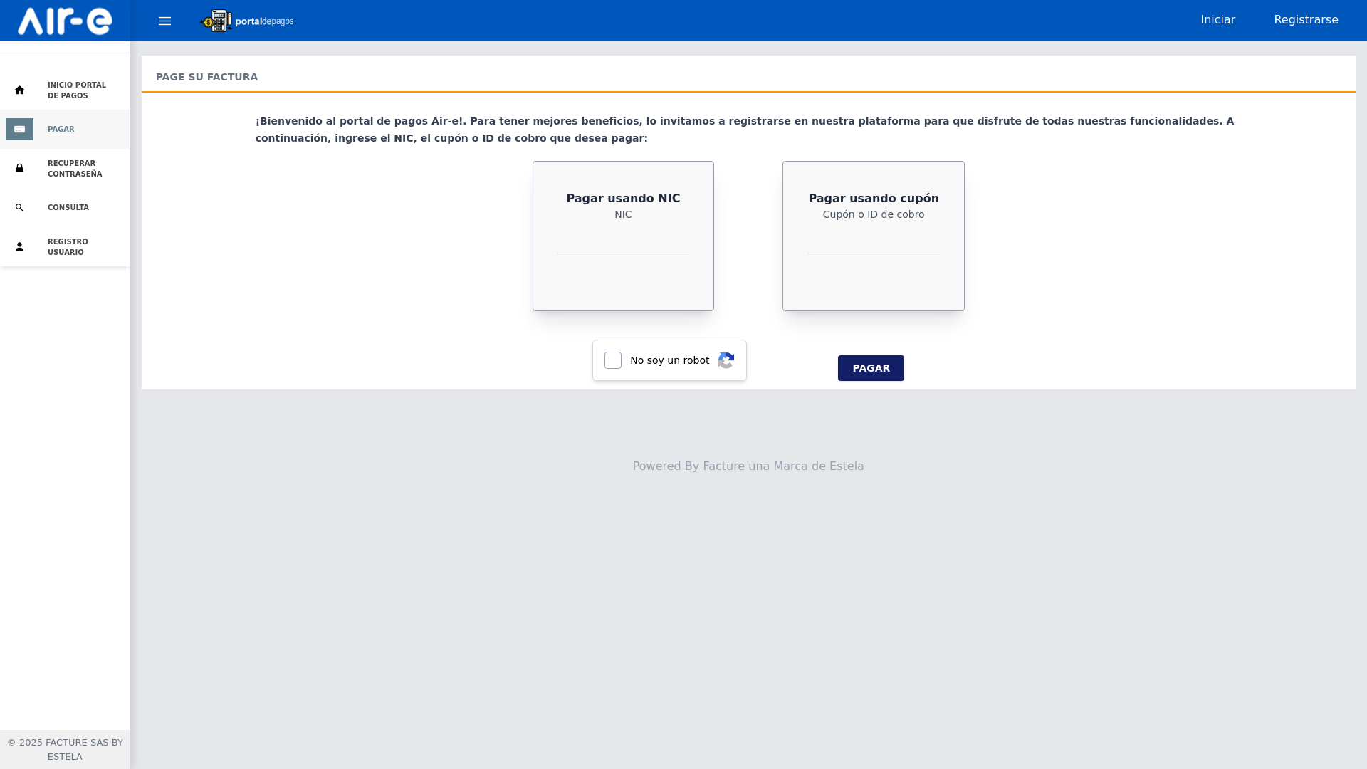 website screenshot of https://caribesfacturas.vercel.app/
