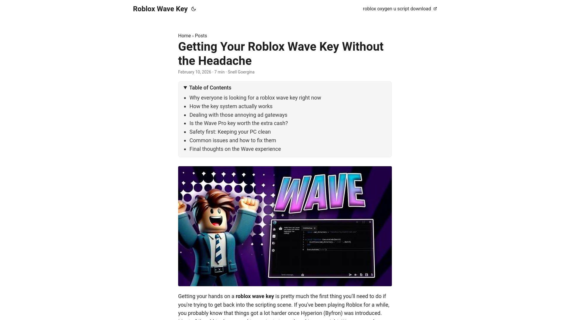 website screenshot of https://roblox-wave-key.pages.dev/