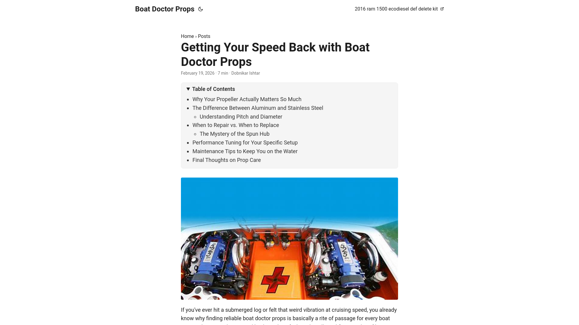 website screenshot of https://boat-doctor-props.pages.dev/