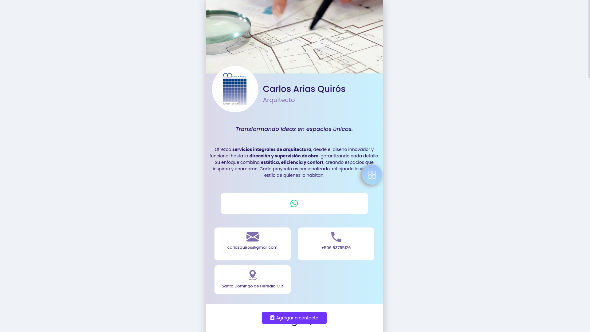 website screenshot of https://ariasquiros-arquitecto.com/
