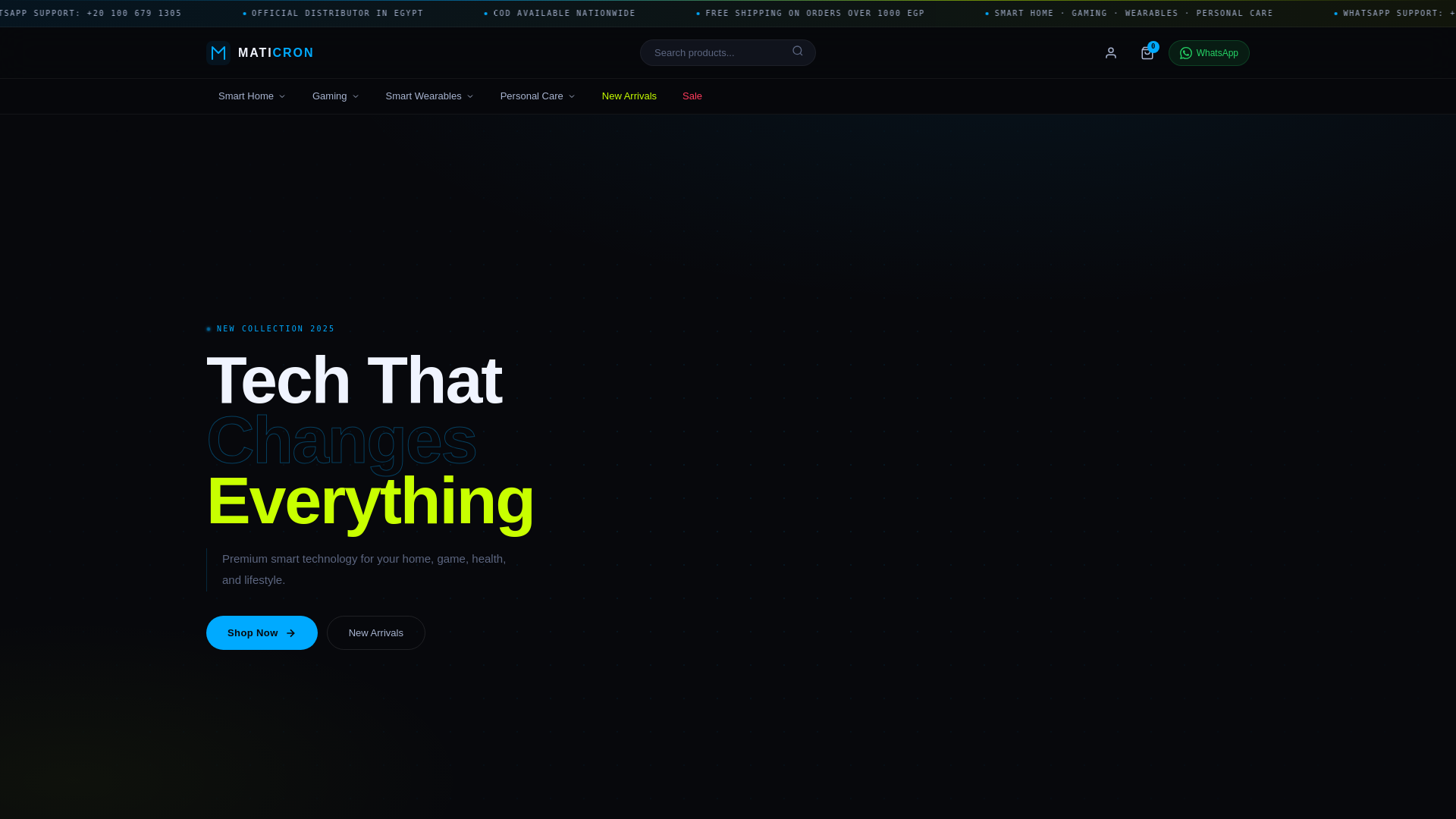 website screenshot of https://maticron.com/