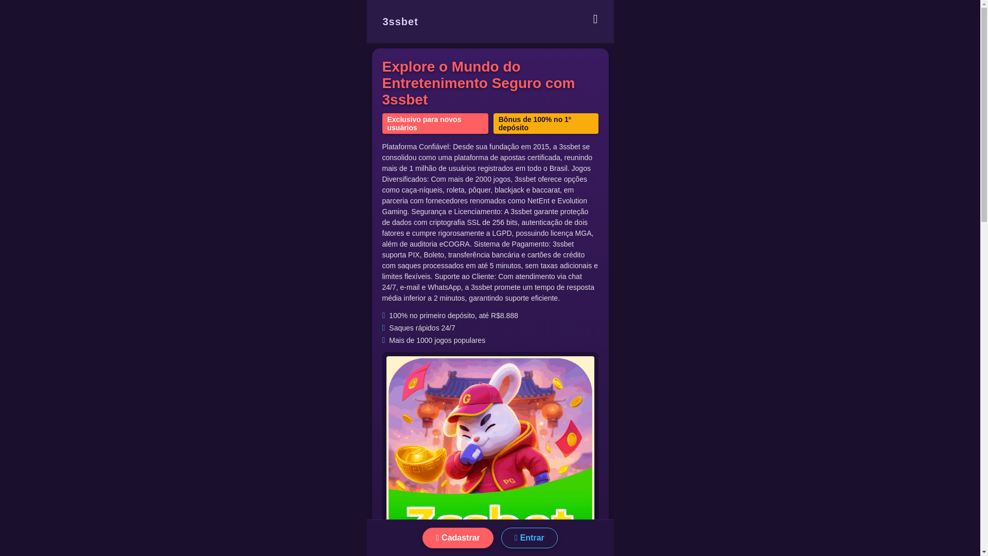 website screenshot of https://3ssbete.com/