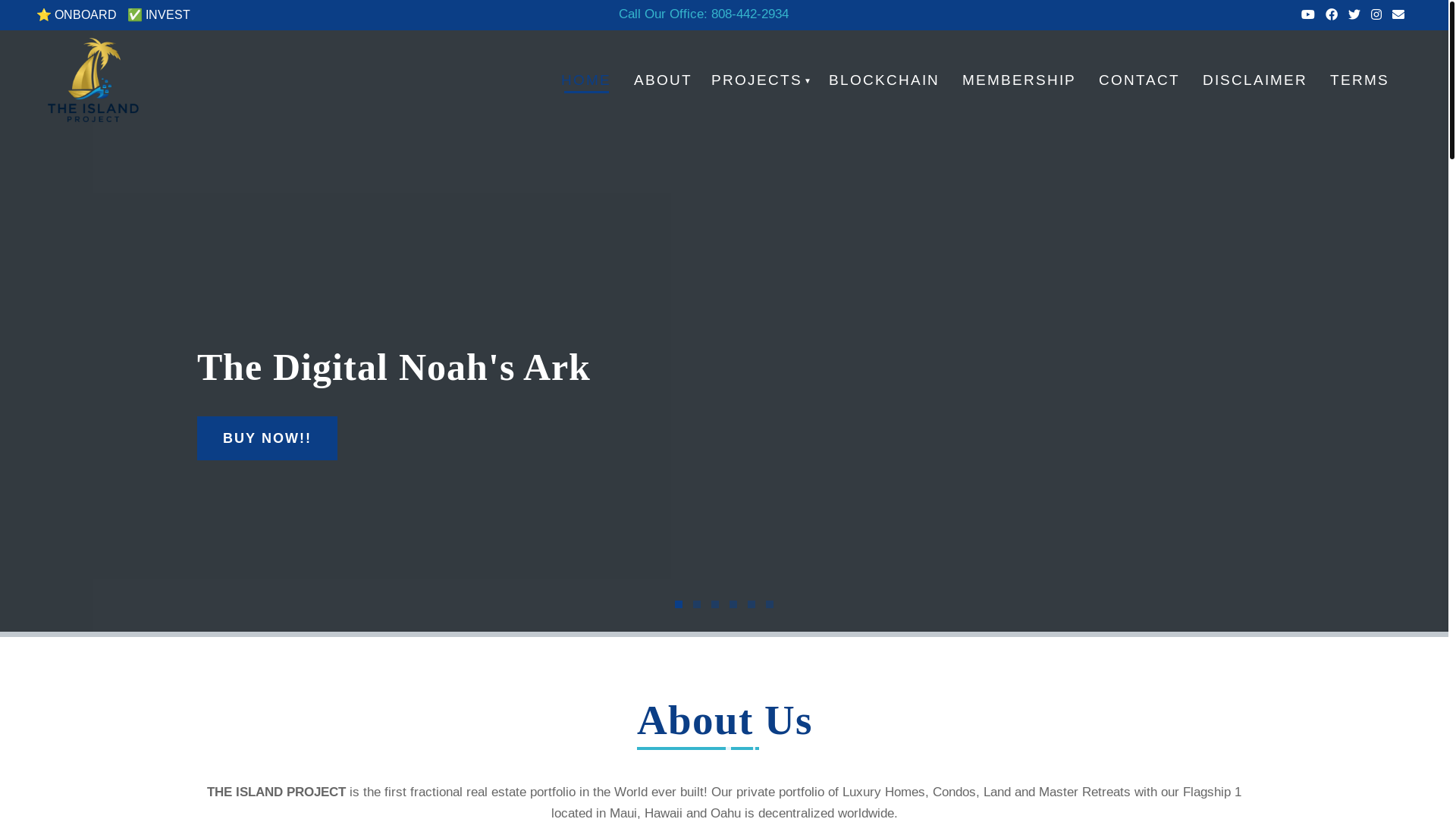 website screenshot of https://theislandsprojects.online/