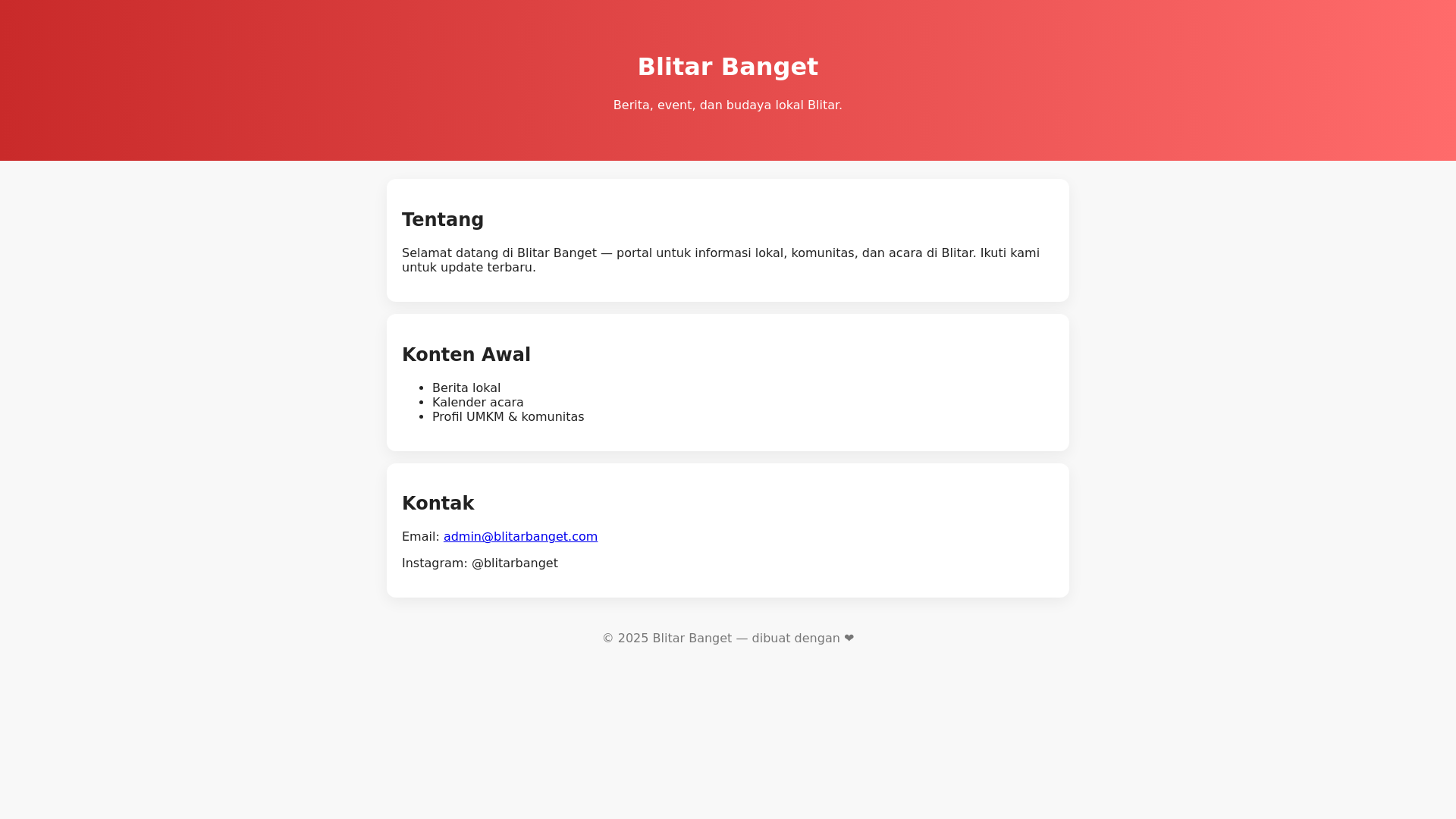 website screenshot of https://blitarbanget.pages.dev/